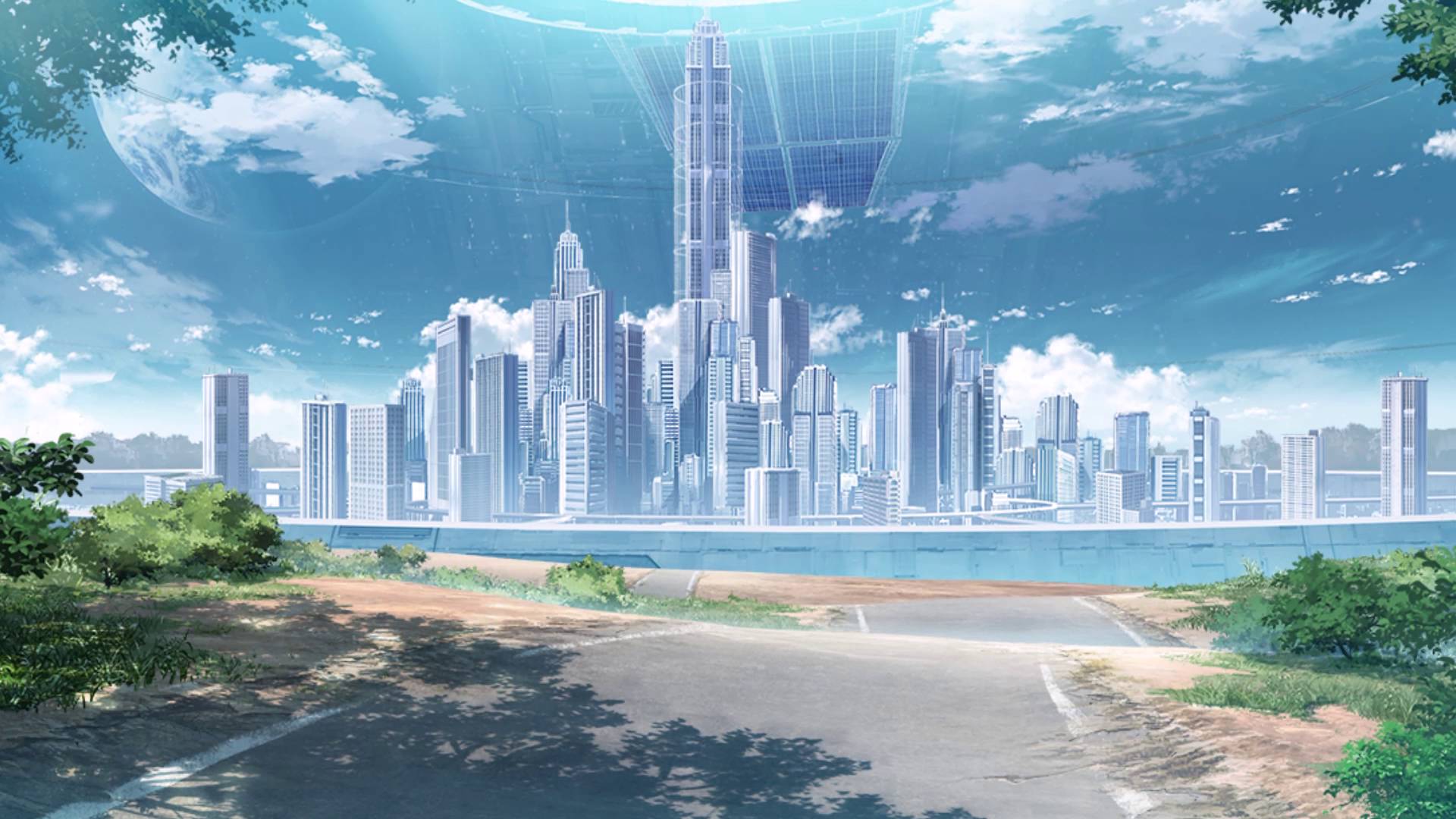 City on the Moon. Wallpaper from World End Economica