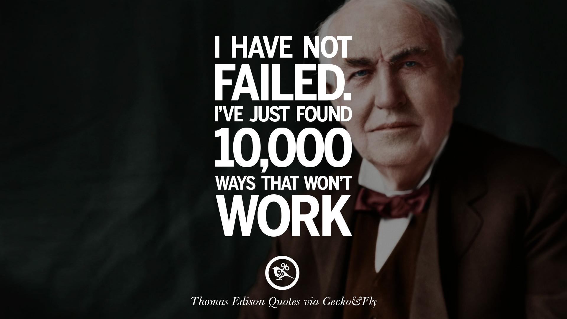 Empowering Quotes By Thomas Edison On Hard Work And Success