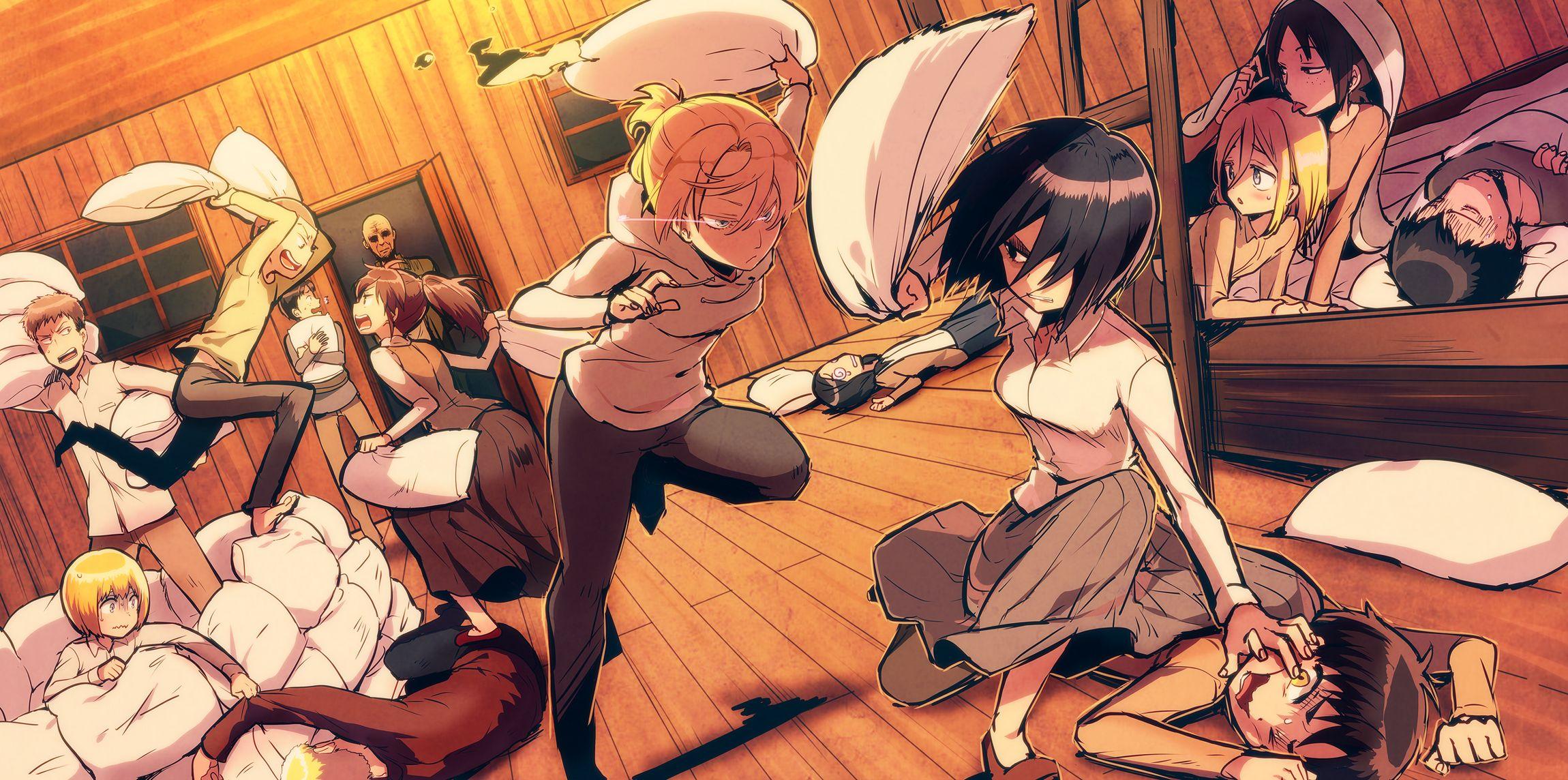 Anime Attack On Titan Annie Leonhart Armin Arlert Sasha Braus Eren