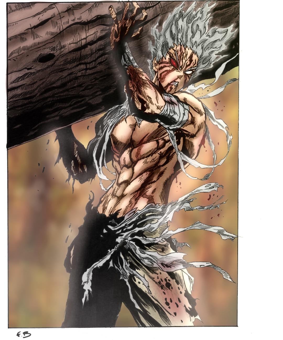 My coloring. OPM chapter 84. Garou Vs silver bang. enjoy