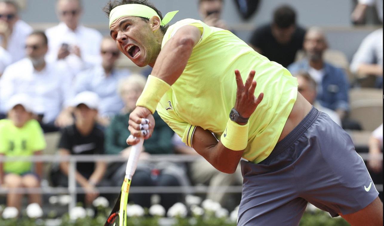 rafael nadal returns to hanfmann french open win - Nadal, Djokovic cruise through French Open round plus Rafa's. Nadal Roland Garros 2019 Wallpaper
