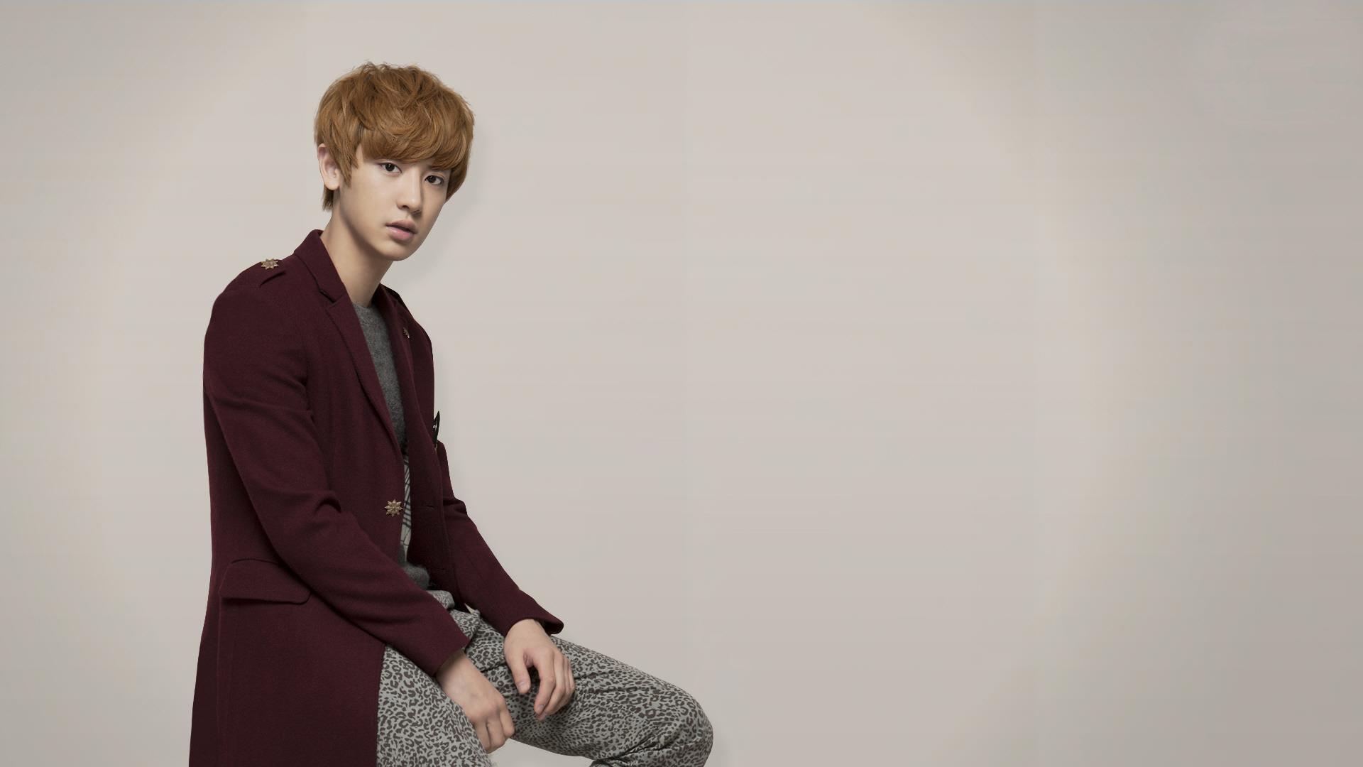Byun Baek Hyun With Red Hair From Exo HD Desktop Wallpaper