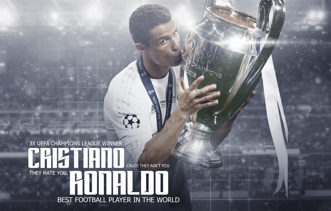 Wallpaper wallpaper, sport, Cristiano Ronaldo, football, player, Real Madrid CF, UEFA Champions League Winner image for desktop, section спорт