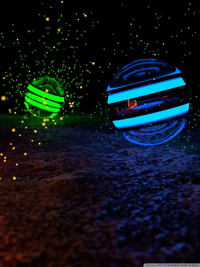 Spheres of Particles Ultra HD Desktop Background Wallpaper