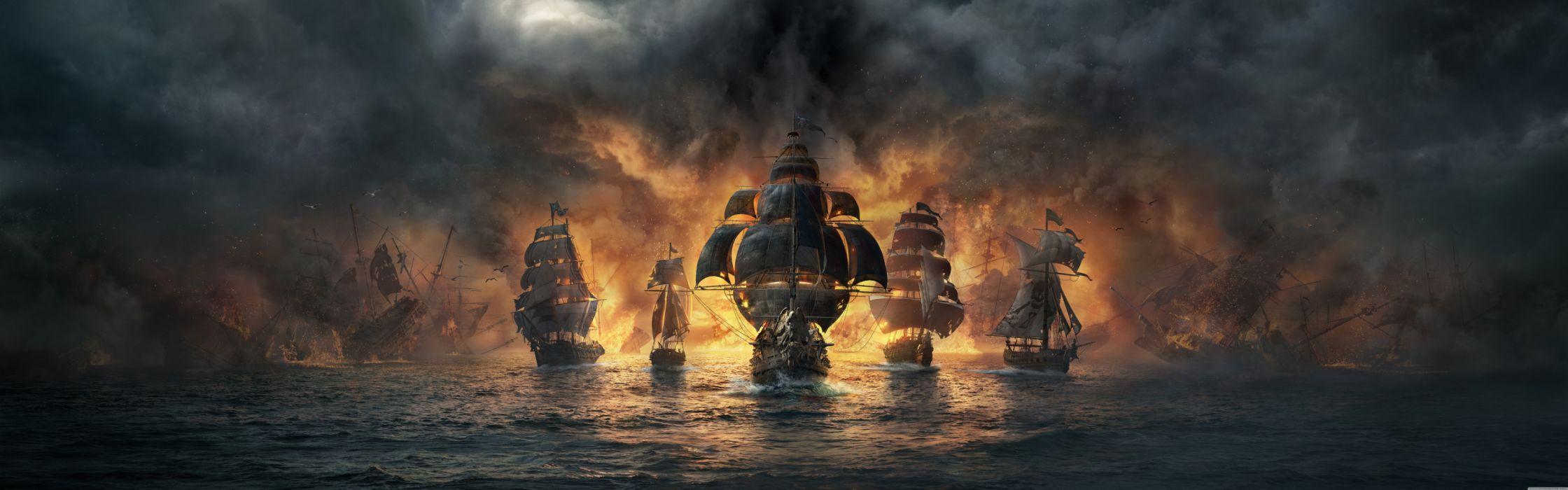 Skull and bones 2019 videogame E3 ubisoft wallpaperx4800