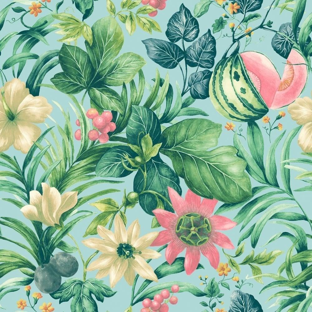 Grandeco Botanical Fruit Flower Pattern Wallpaper Tropical Floral