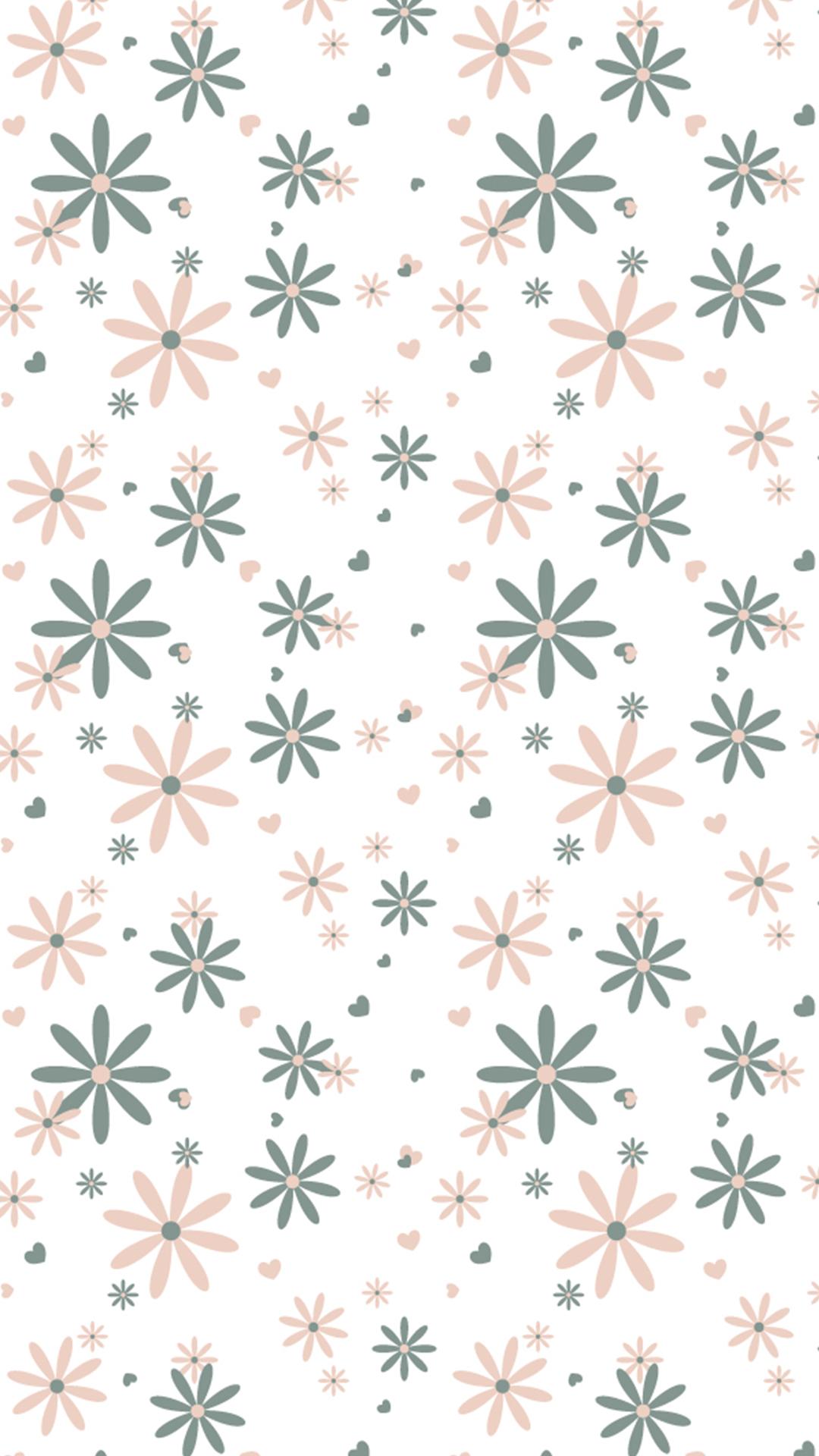 Free HD Flower Pattern Phone Wallpaper.4554