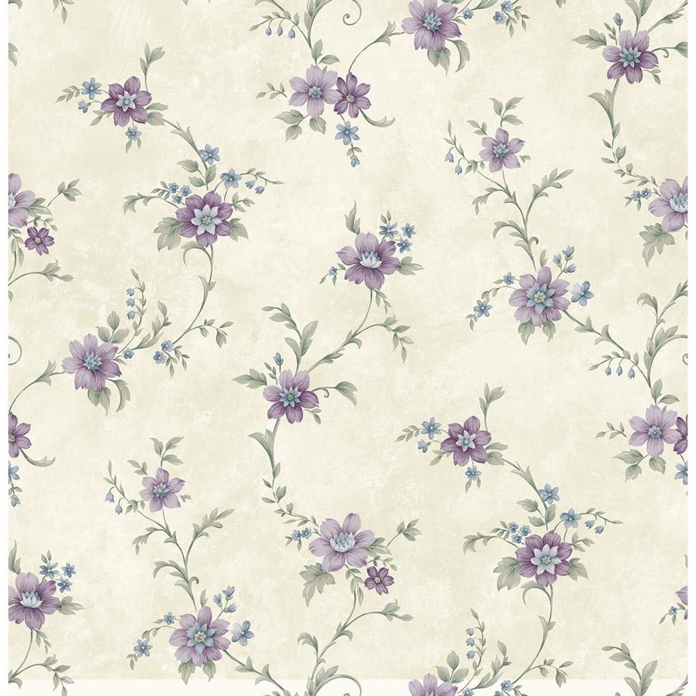 Purple Flower Pattern Wallpaper Desktop Festival Wallpaper