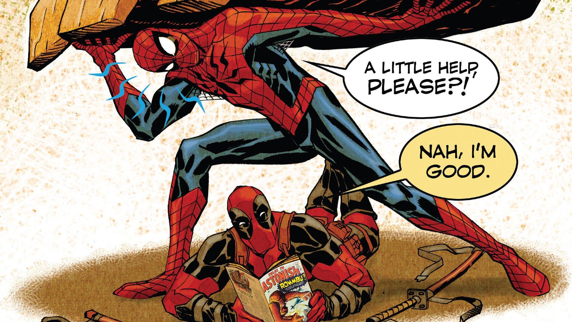 Spiderman and Deadpool HD Wallpaper