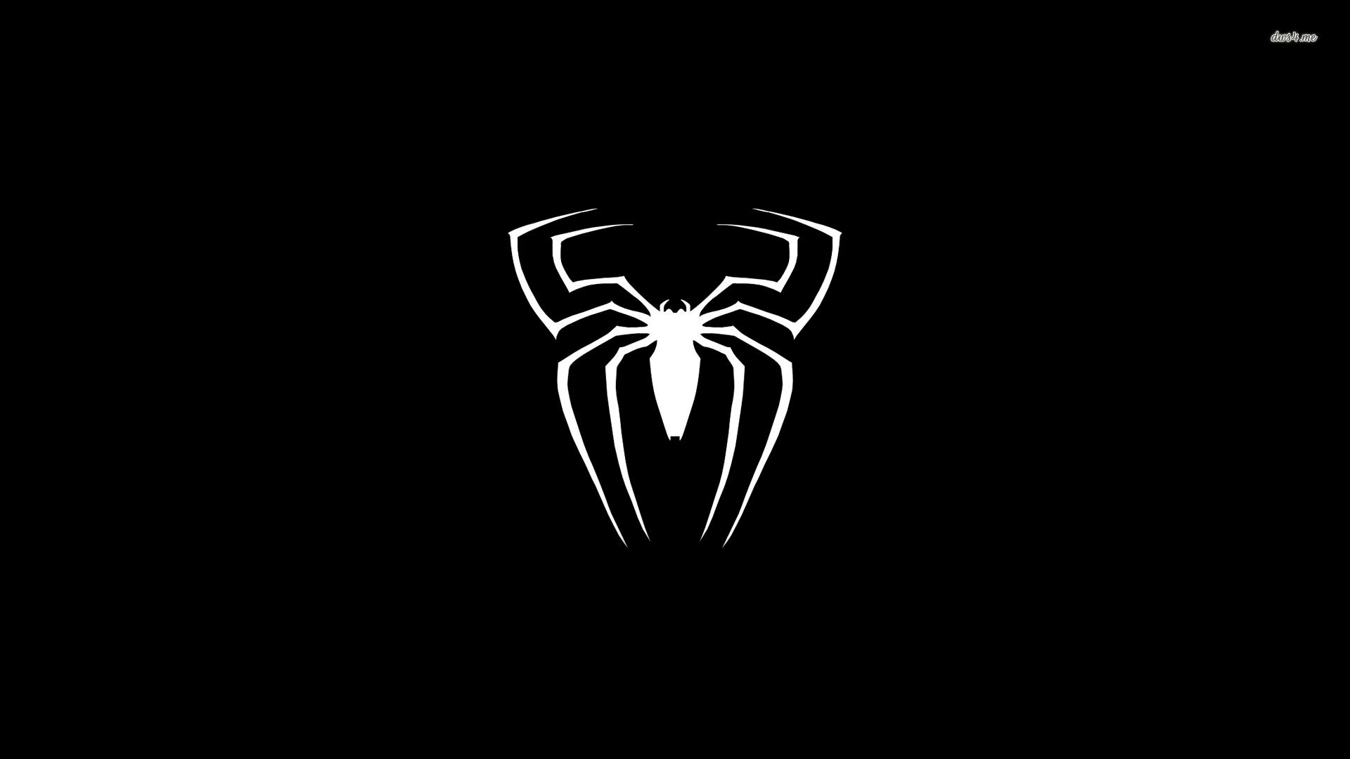 Black And White Spider Man Logo Wallpaper Wallpaper
