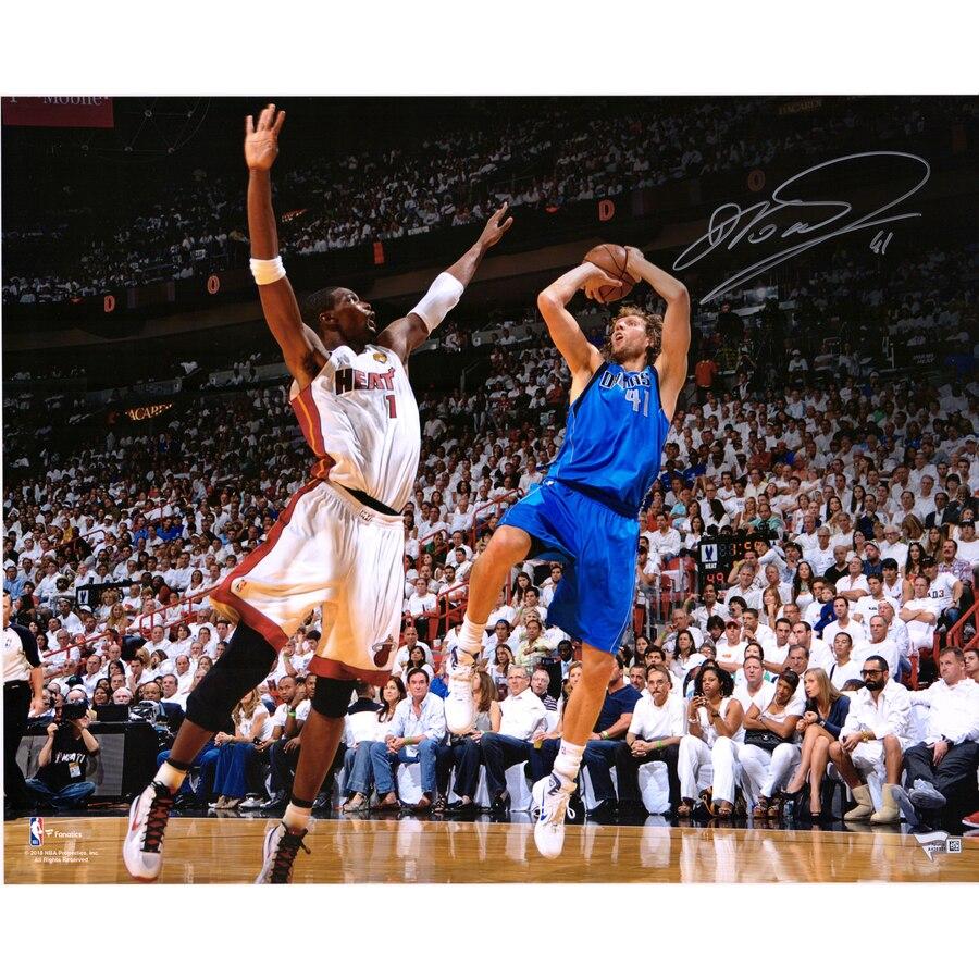 Dirk Nowitzki Dallas Mavericks Autographed 16'' x 20'' Vertical Fade