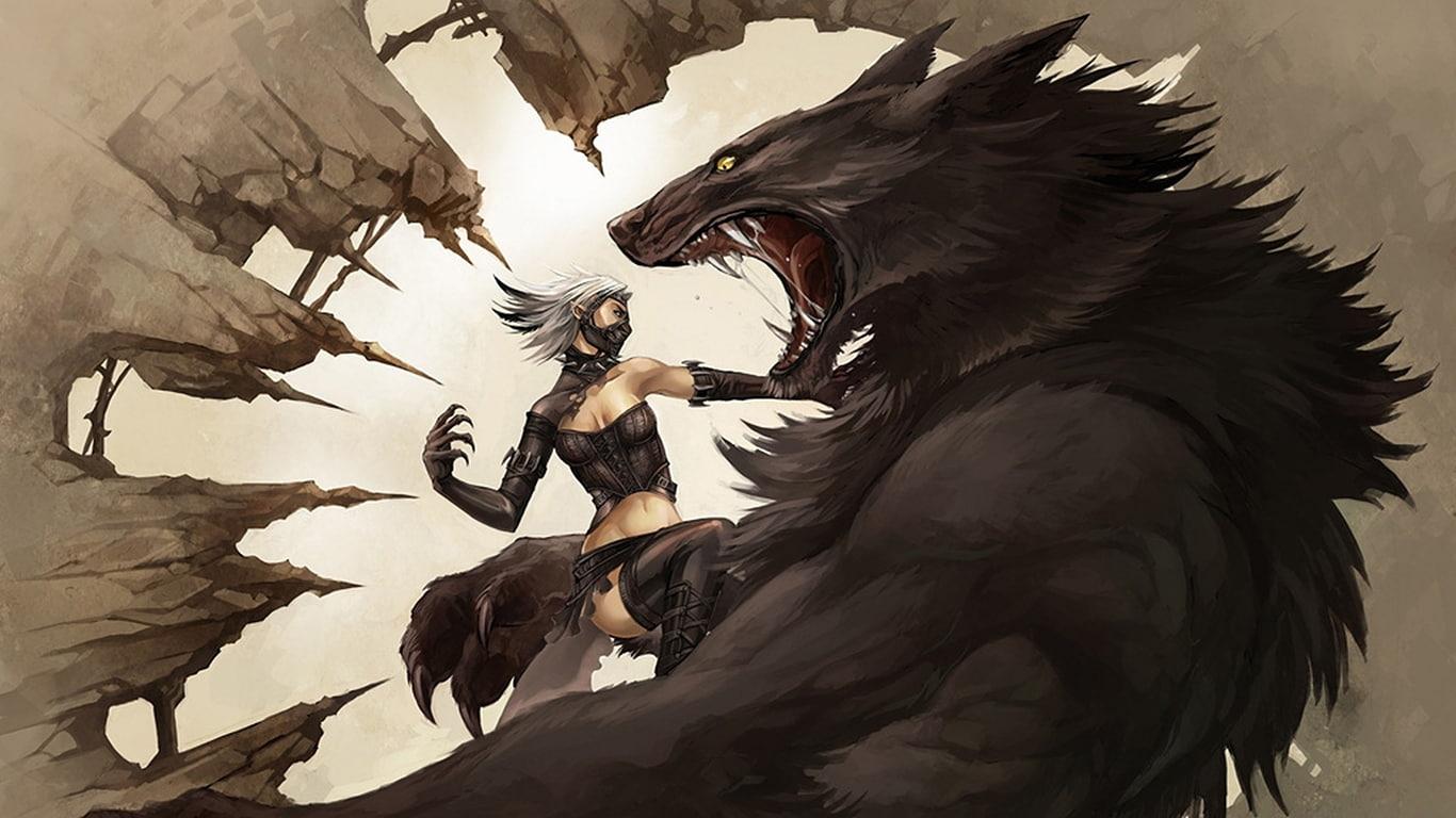 HD wallpaper: Vampires vs Werewolves Werewolf Fight Drawing HD