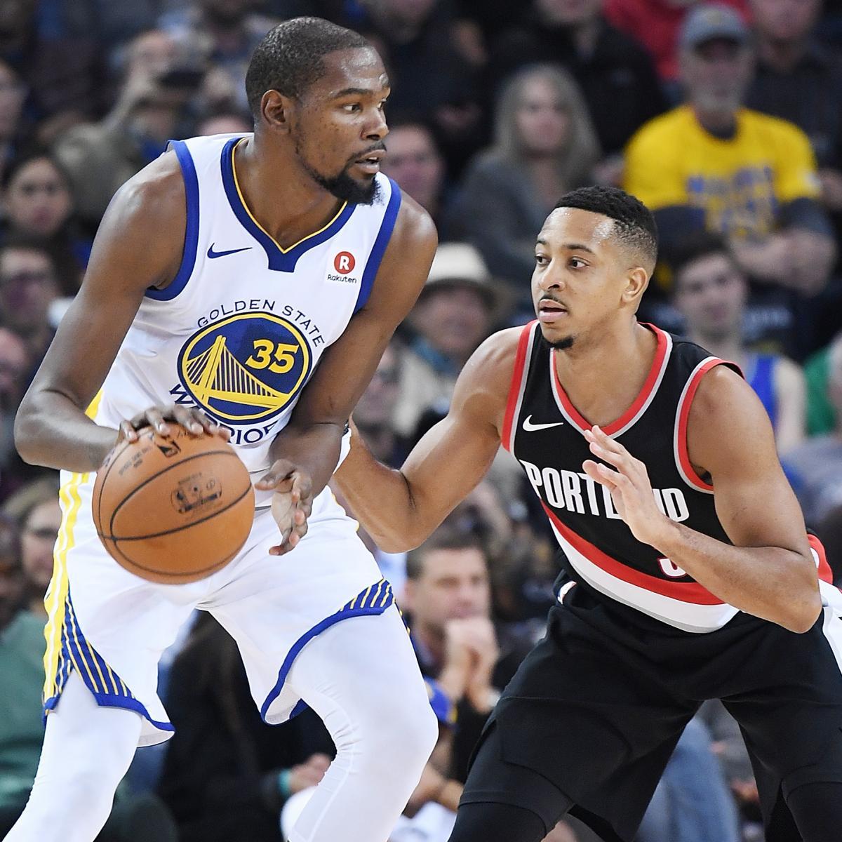 Kevin Durant Laughs at CJ McCollum Suggesting Blazers Could Win NBA
