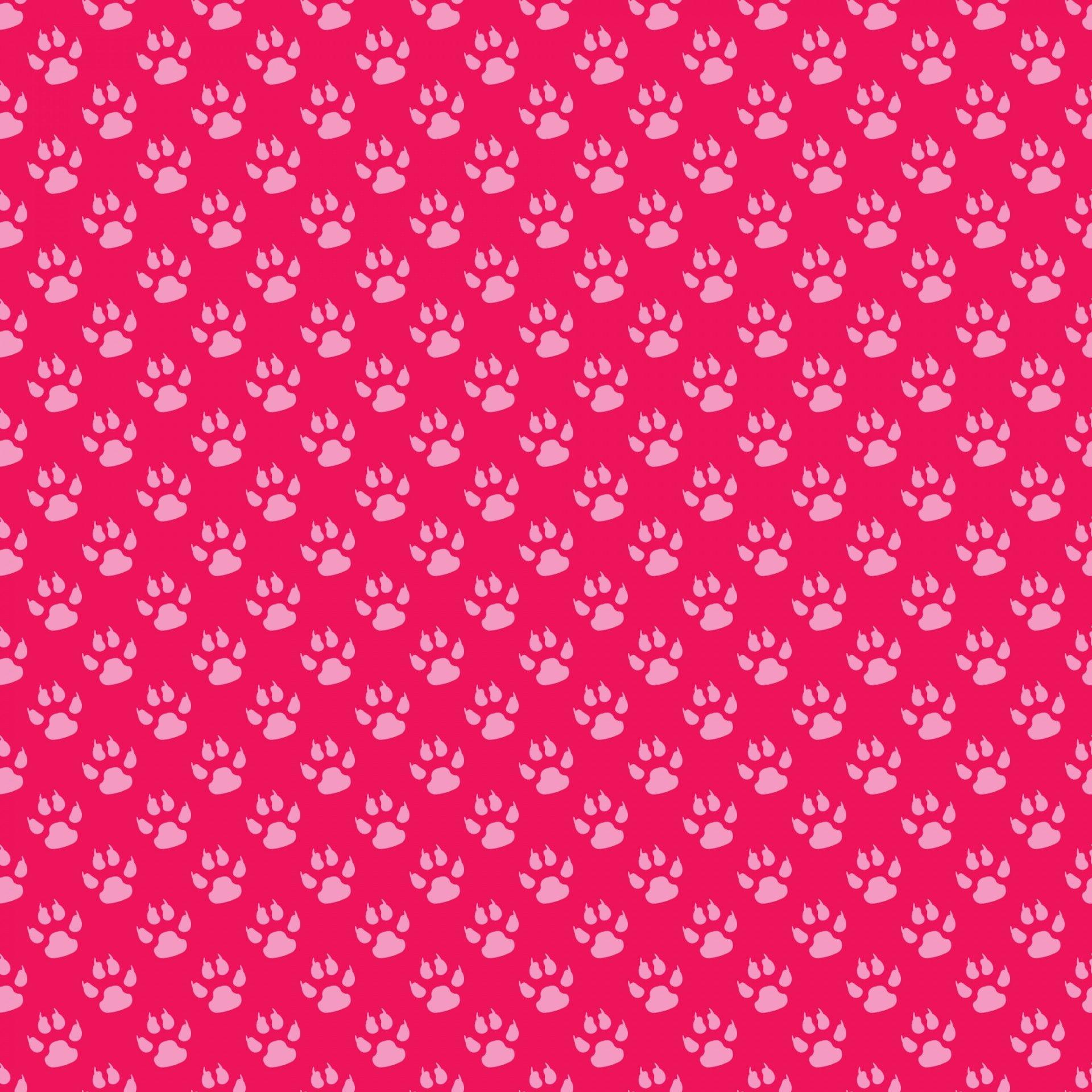 Pink Puppy Paws Wallpaper