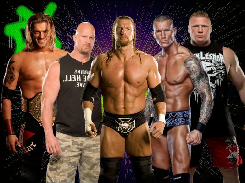 Edge, Stone Cold, Triple H, Randy Orton And Brock Lesnar