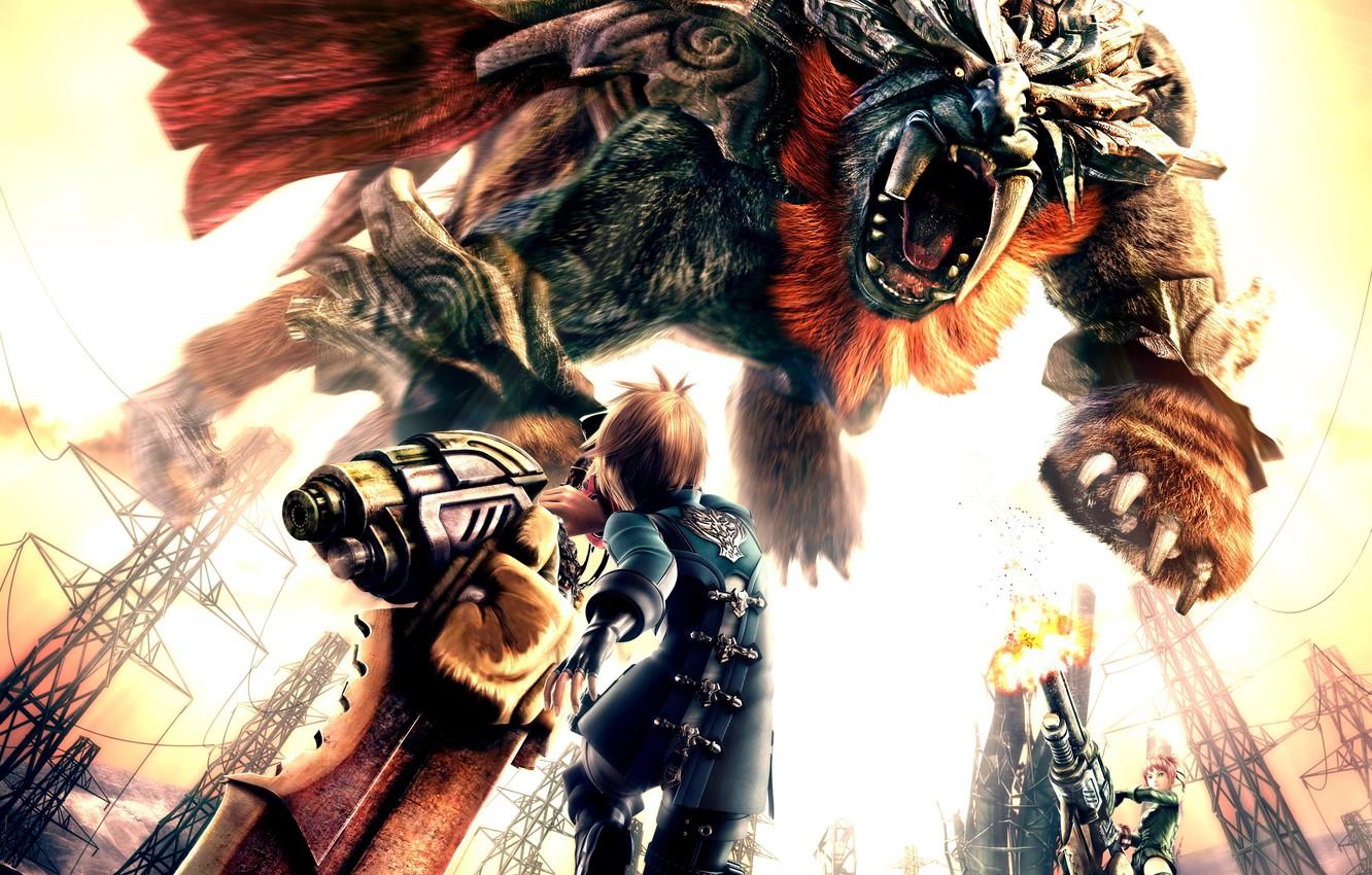 Wallpaper game, monster, anime, survivor, fight, God Eater, God Eater - for desktop, section игры