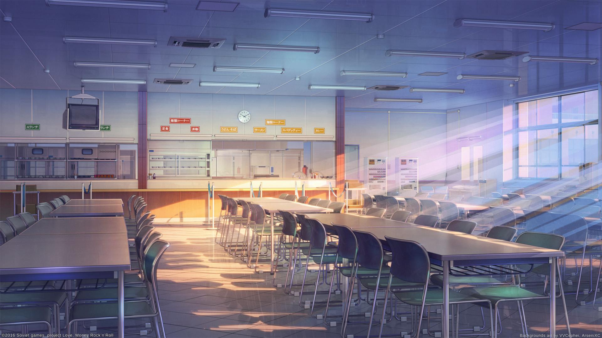 Anime Cafeteria / Canteen Prop Pack | 3D Interior | Unity Asset Store