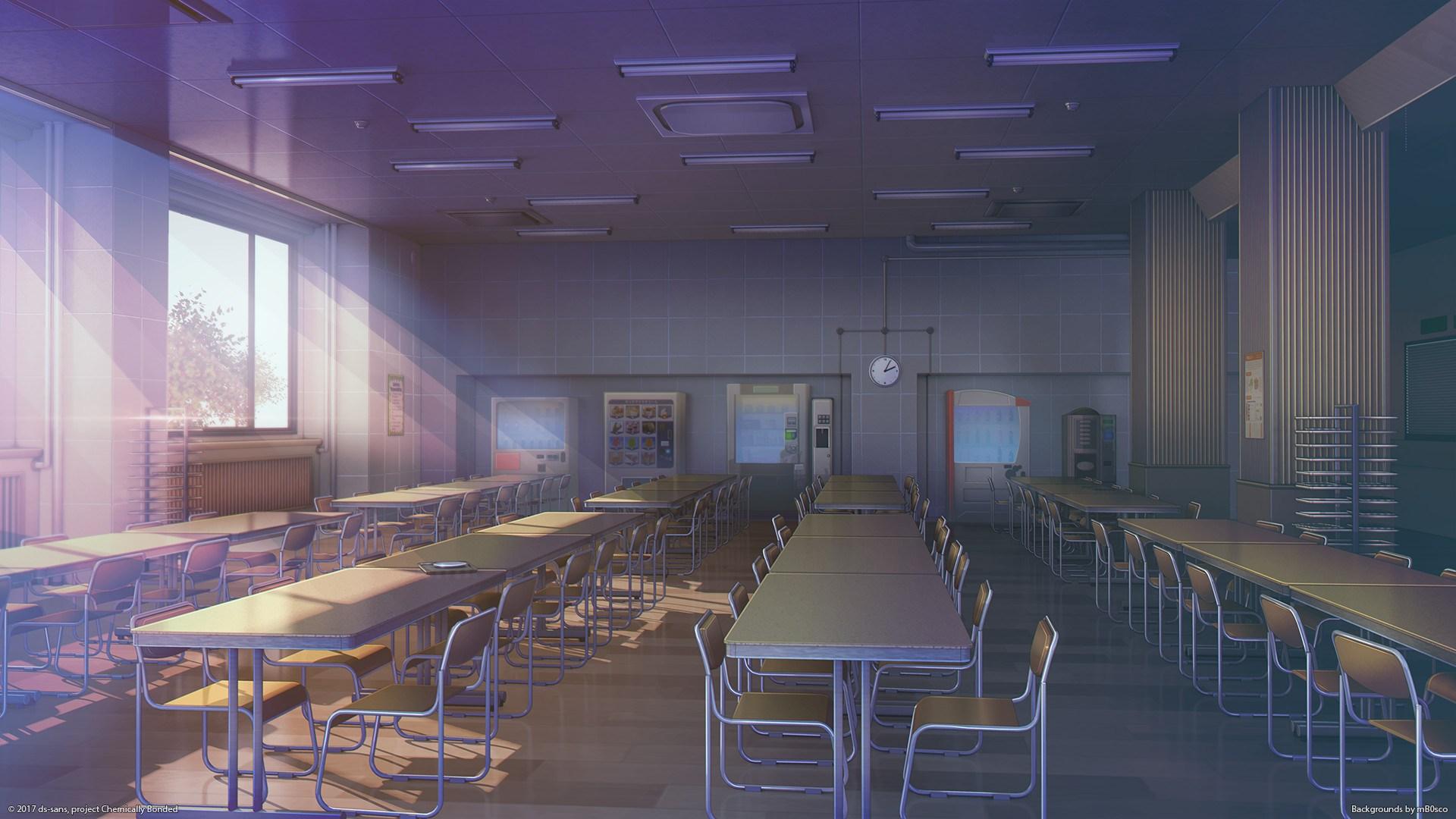 Anime School Cafeteria Building
