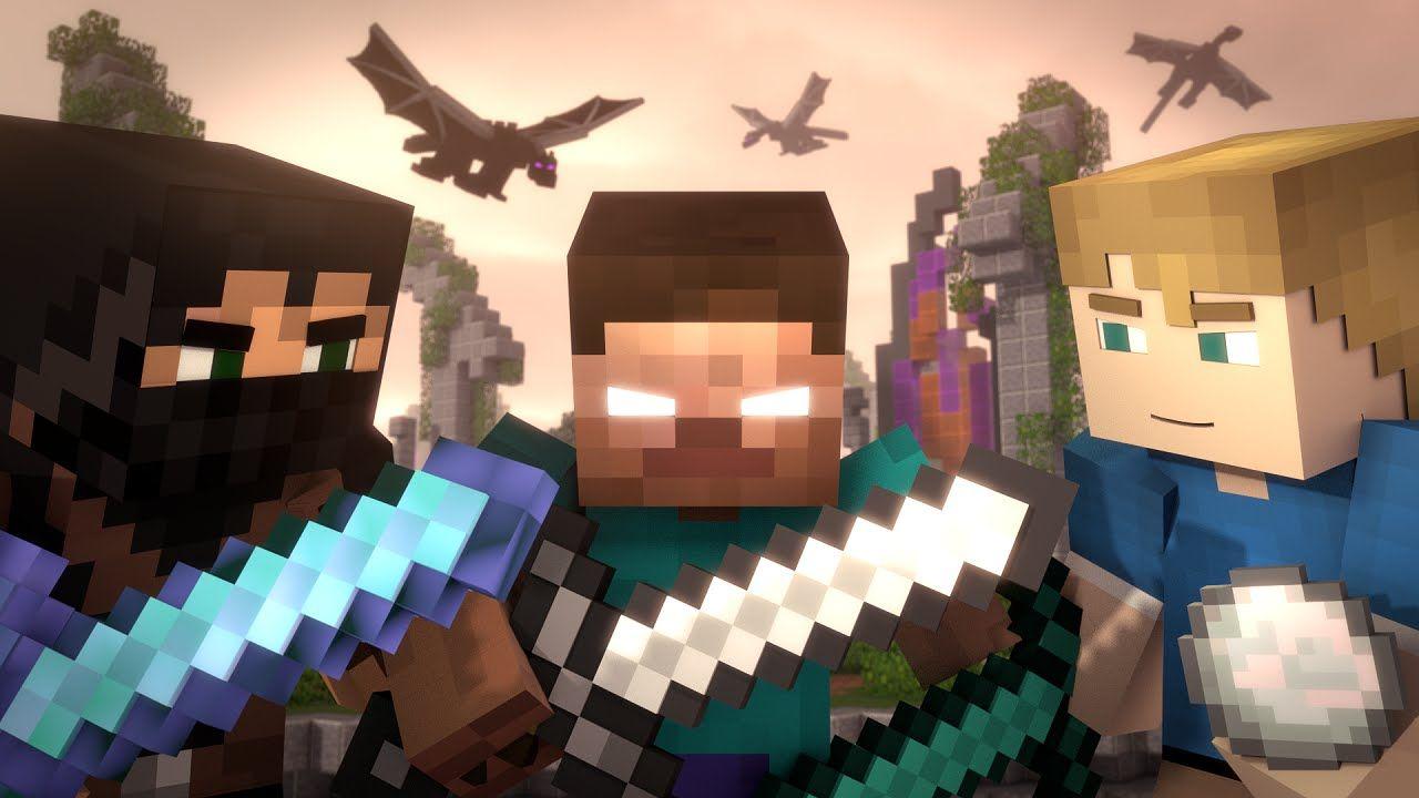 animated minecraft picture. Skywars .com