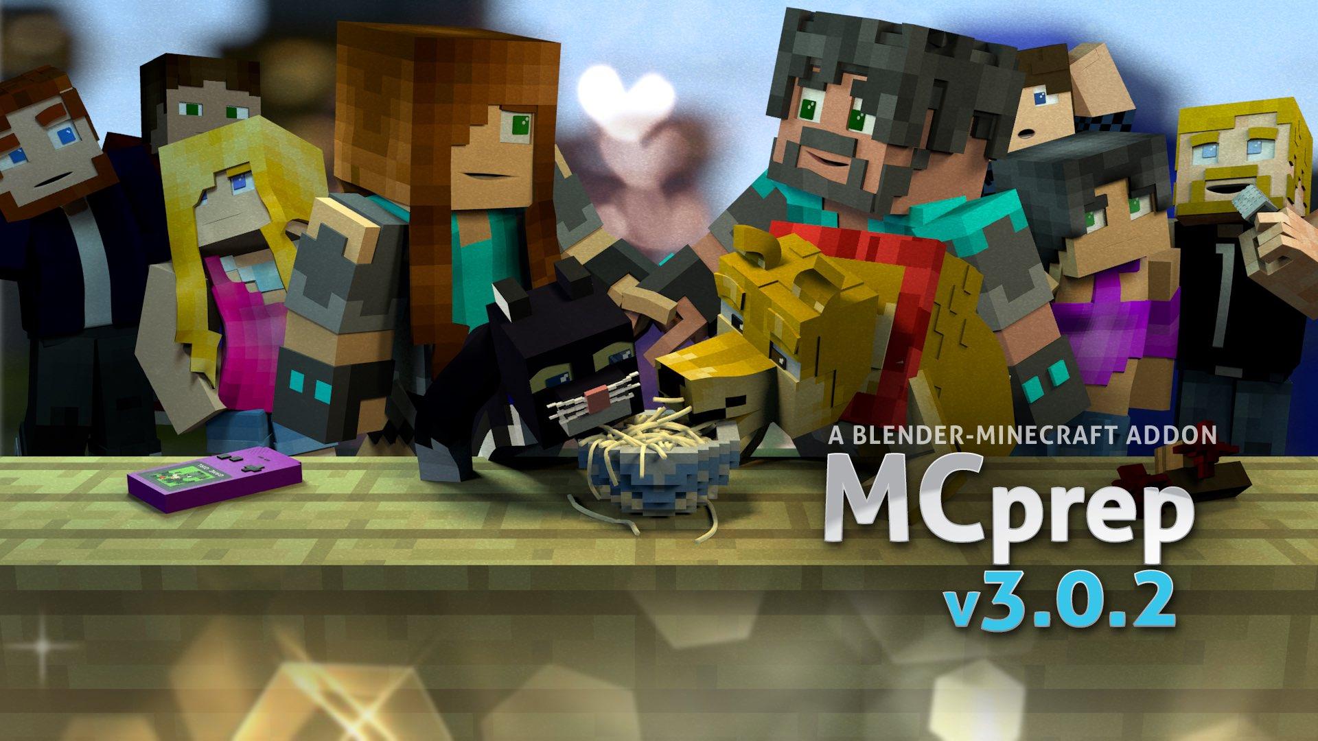 MCprep. Blender Minecraft Addon. Moo Ack! Productions