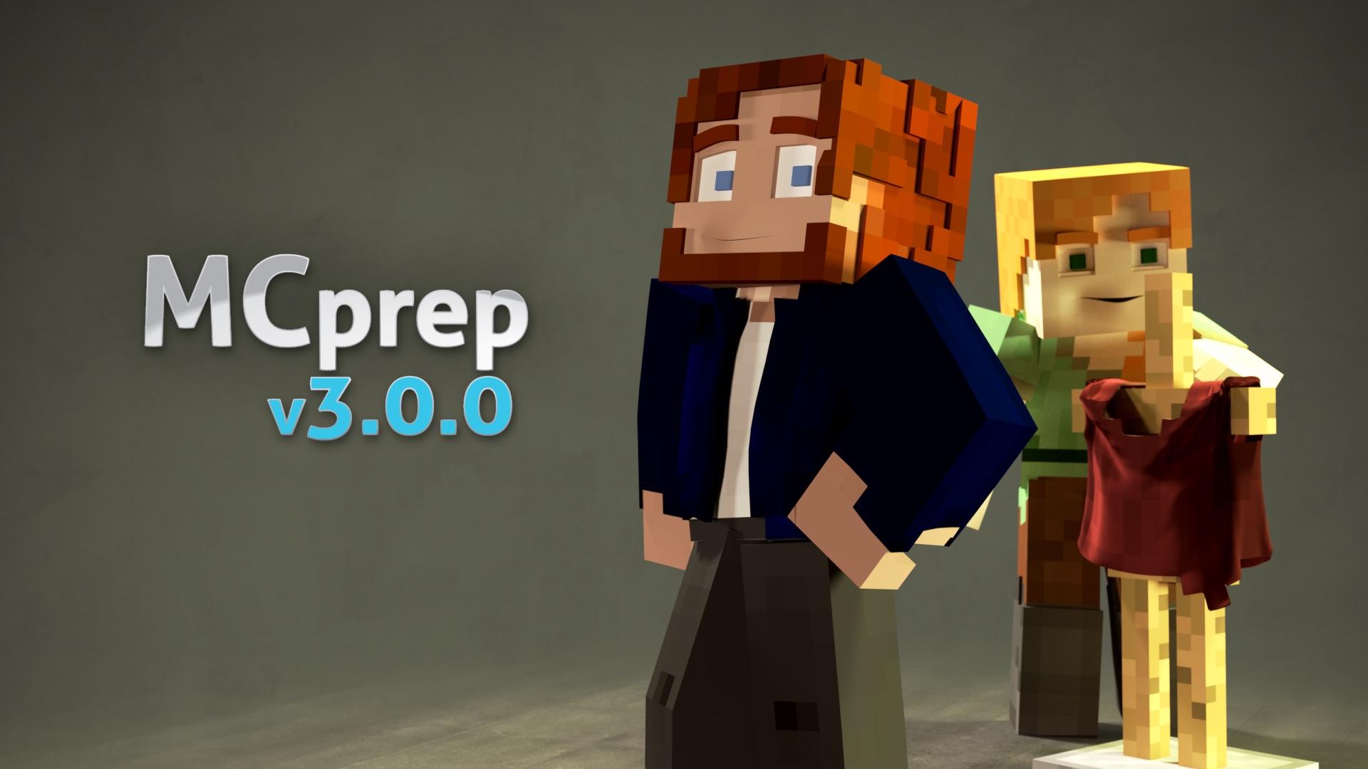 MCprep. Blender Minecraft Addon. Moo Ack! Productions