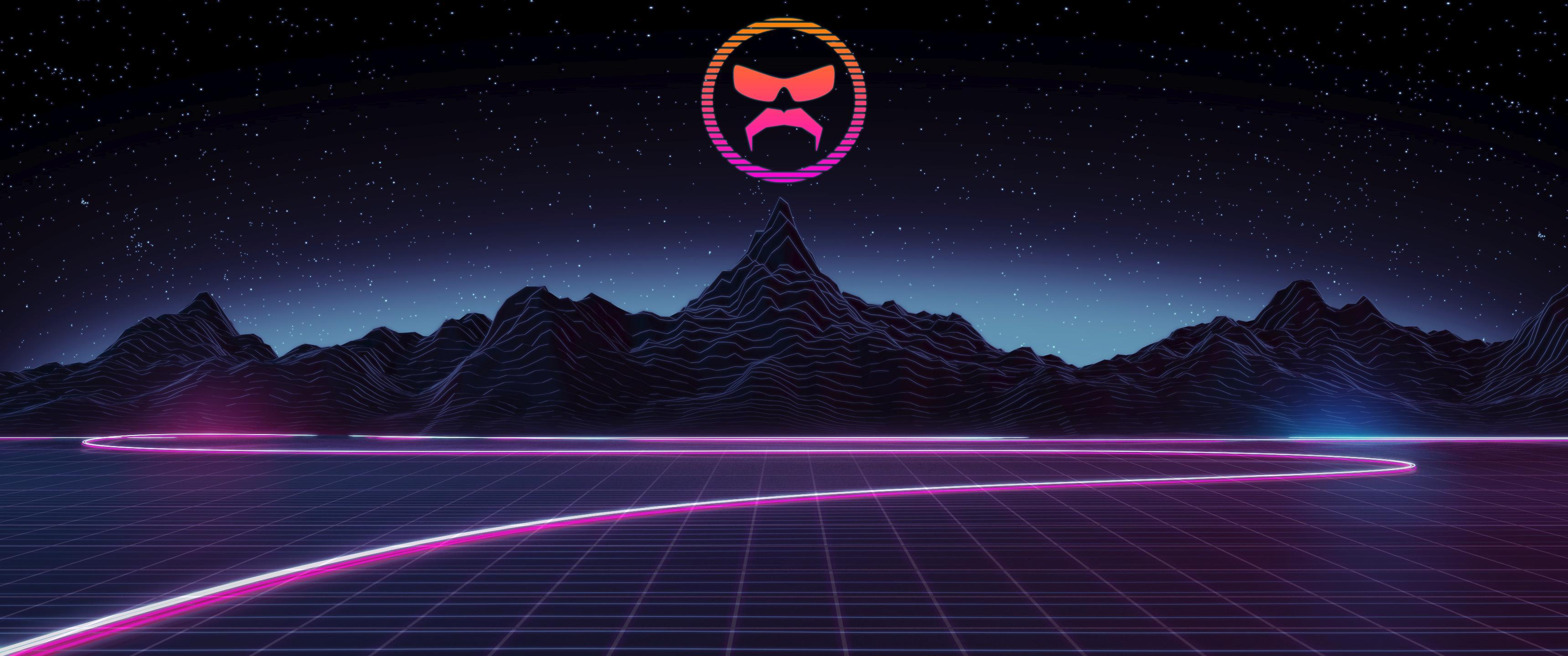 I made some Outrun style wallpaper with Doc's logo!