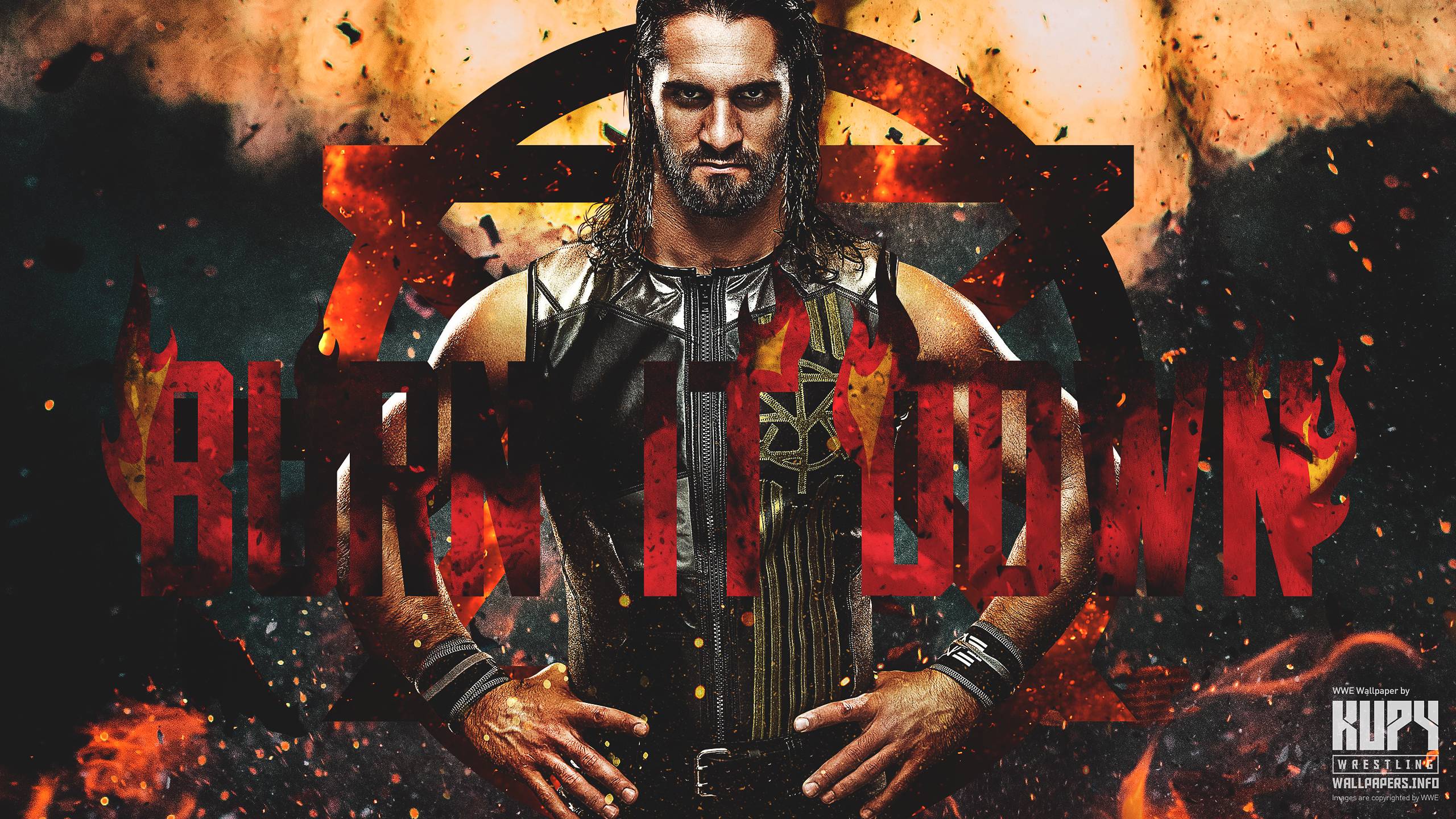 NEW BURN IT DOWN Seth Rollins wallpaper! Wrestling