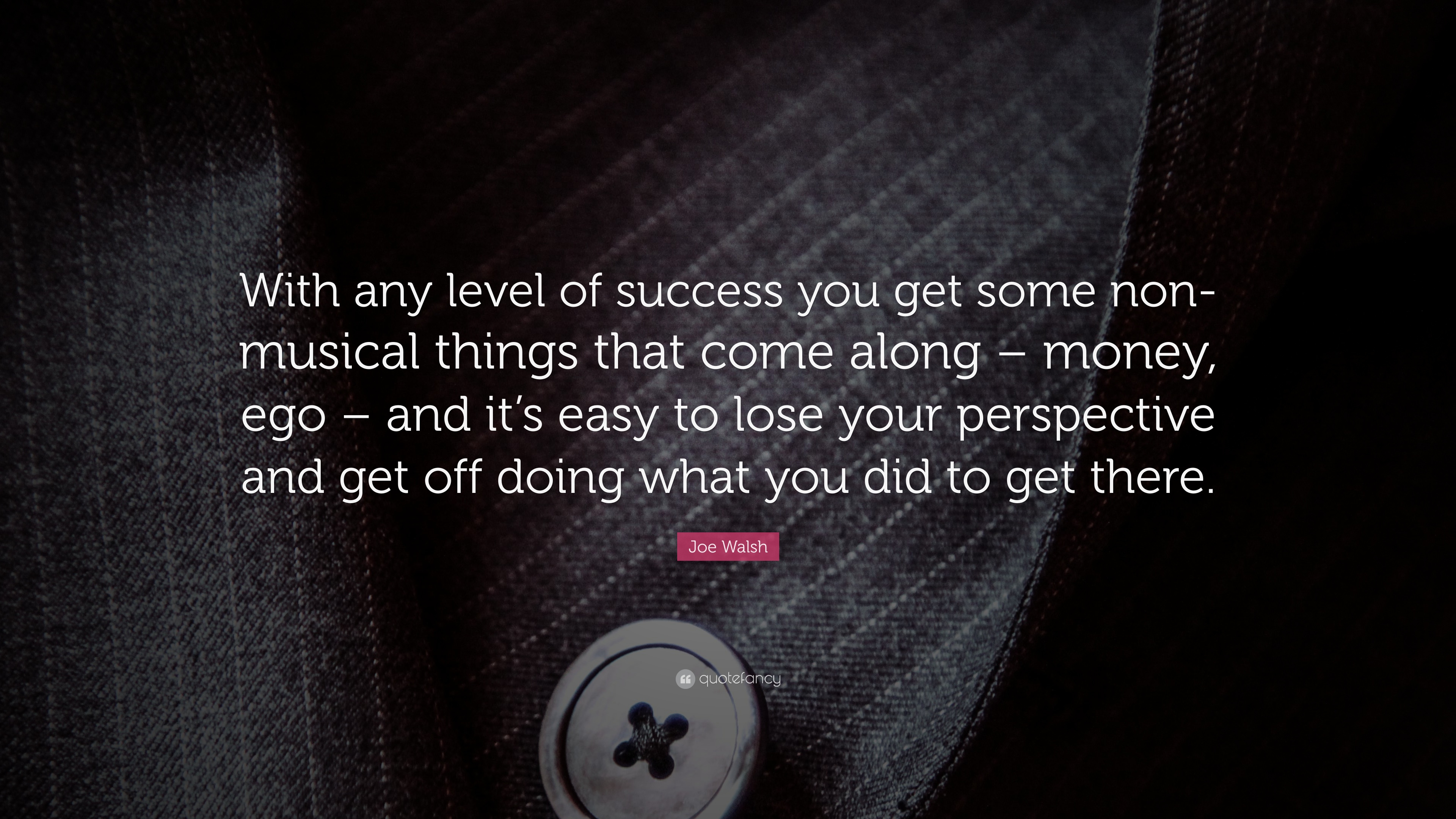 Joe Walsh Quote: “With Any Level Of Success You Get Some Non Musical