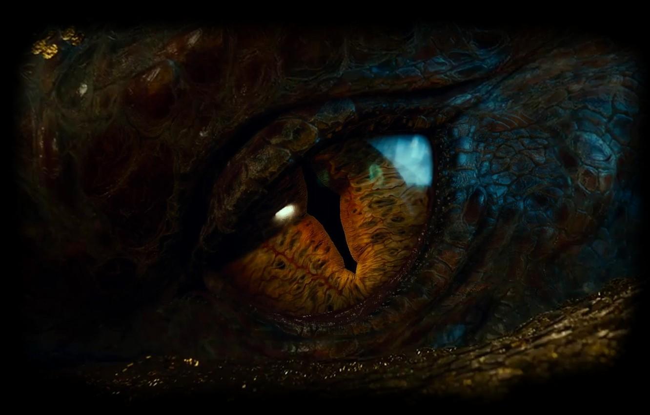Wallpaper eyes, Dragon, scales, the pupil, Dragon, eye, The hobbit