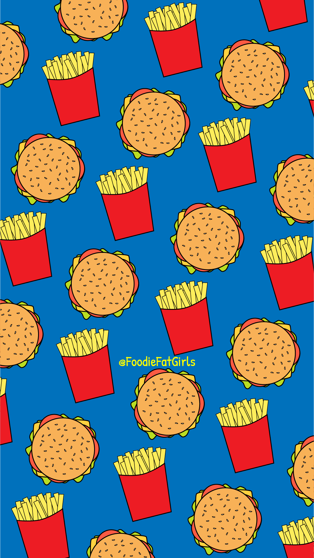 FREE Burgers and Fries Phone Background. Foodie Phone Wallpaper