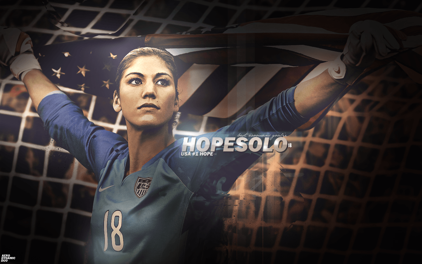 Hope Solo Wallpaper HD With Flag. Fitness. Hope Solo, Football