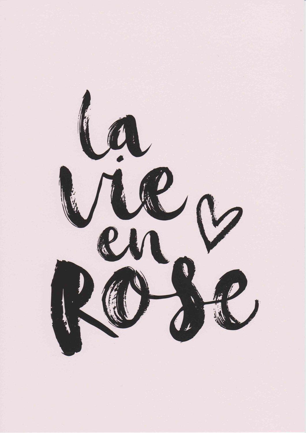 FIVER FRIDAY La Vie En Rose Print French Prints Girls Room Decor