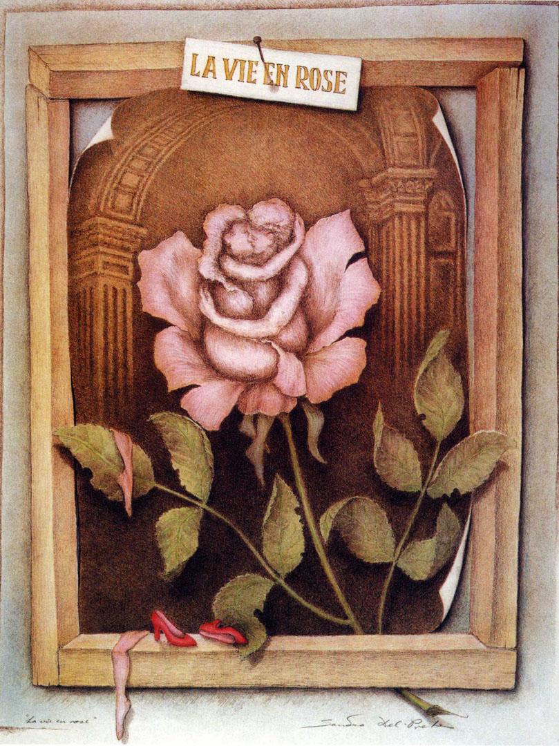 La Vie En Rose optical illusion sandro del prete art wallpaper