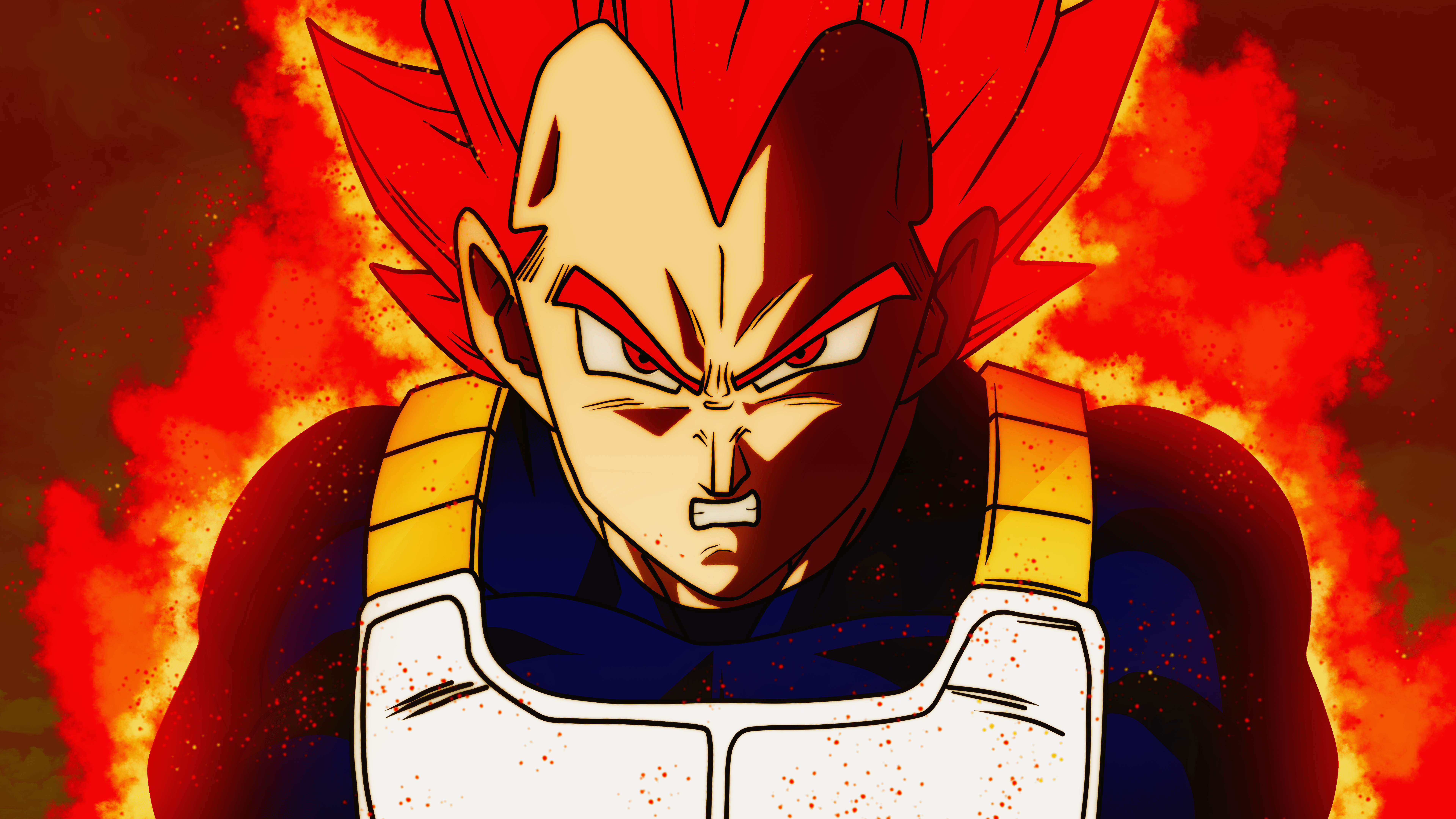 Super Saiyan God Vegeta 8k Ultra HD Wallpaper. Background Image