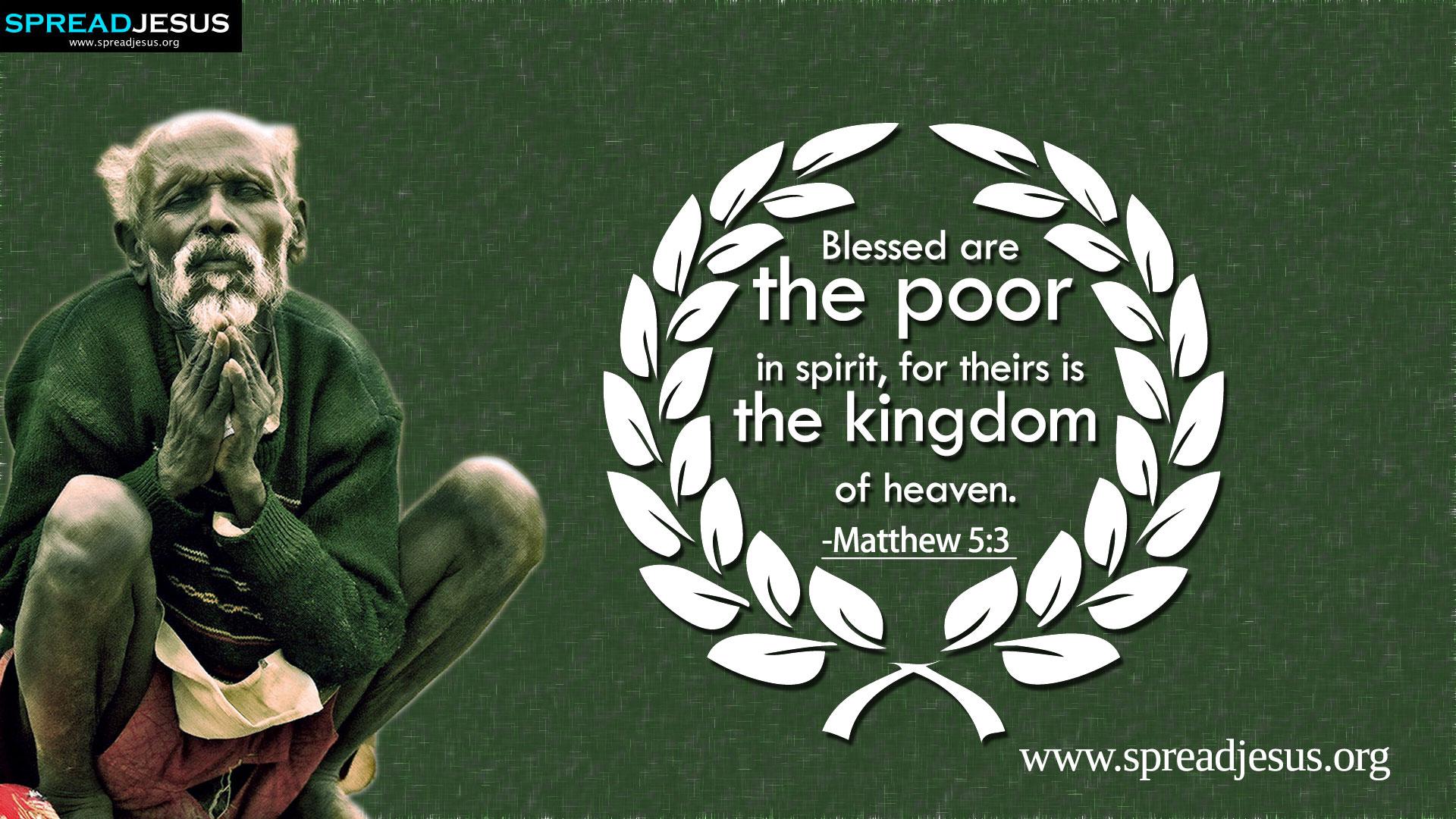 Matthew 5:3 BIBLE Quotes HD Wallpaper Download
