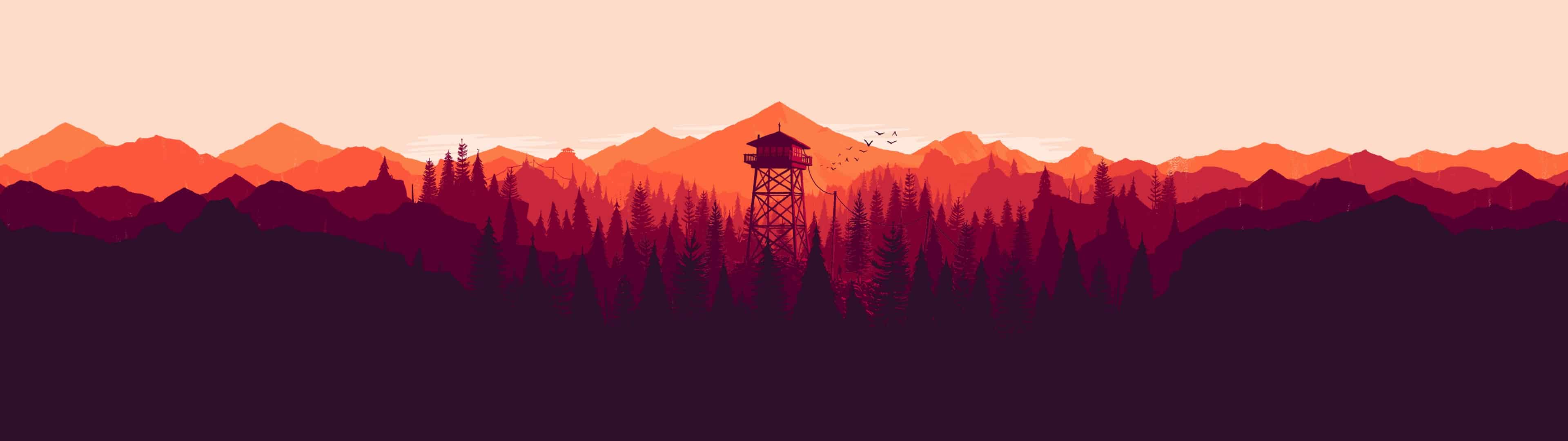 Firewatch Cover Dual Monitor Wallpapers