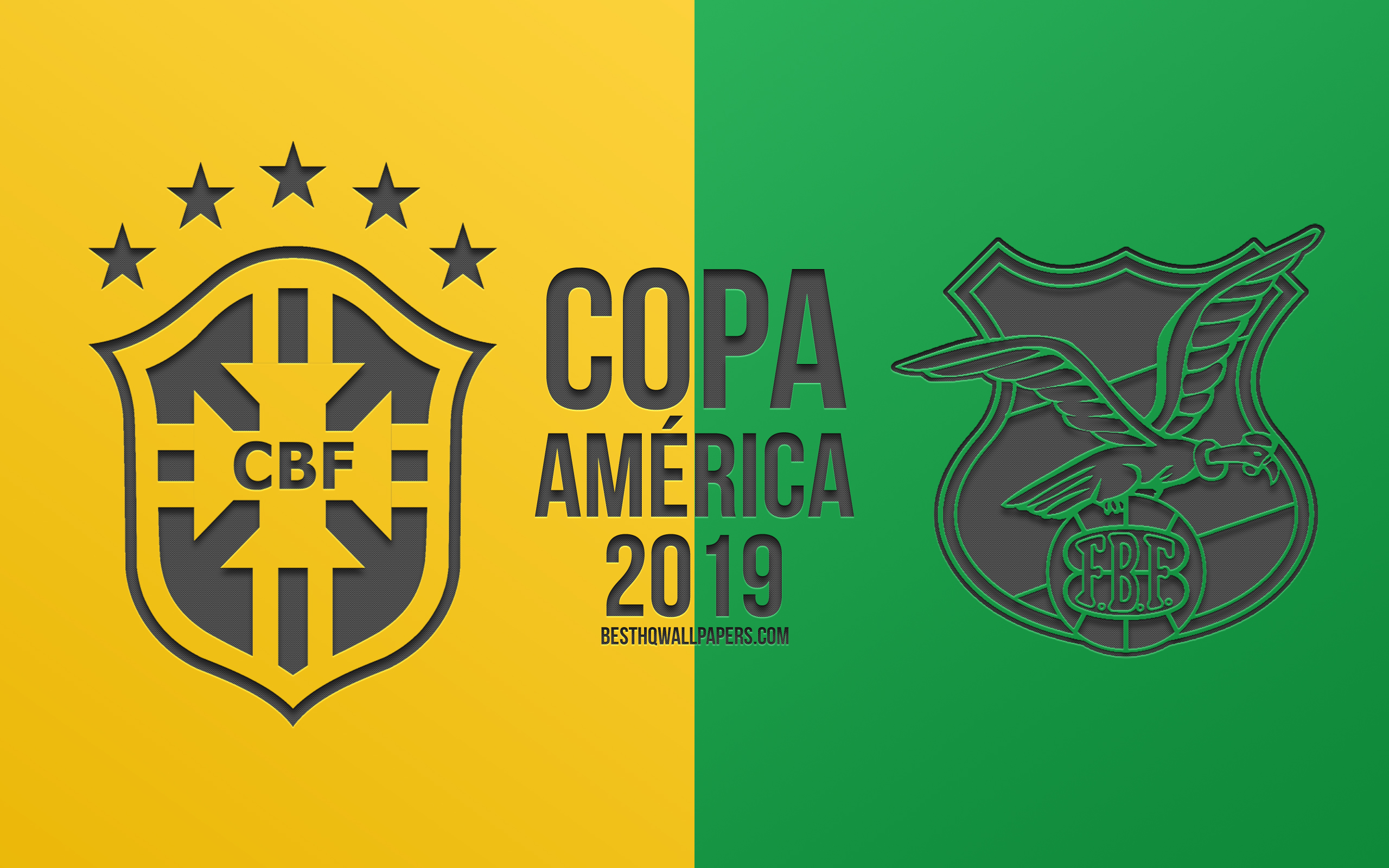 Download wallpaper Brazil vs Bolivia, 2019 Copa America, football
