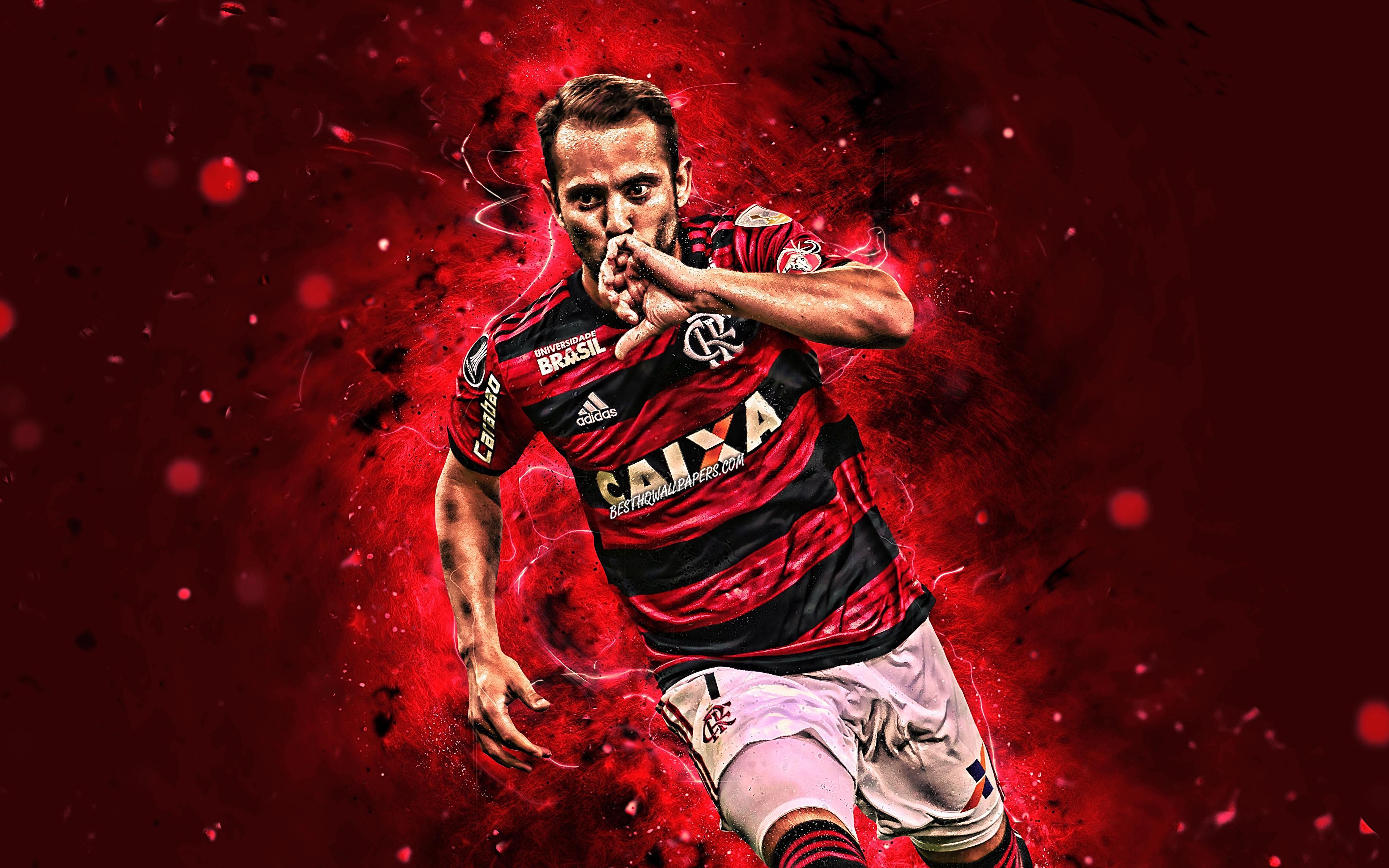Download wallpaper 4k, Everton Ribeiro, goal, Flamengo FC