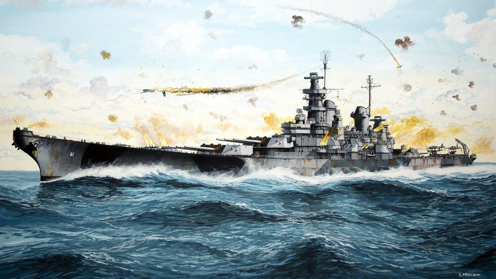 USS Iowa (BB 61) HD Wallpaper And Background Image