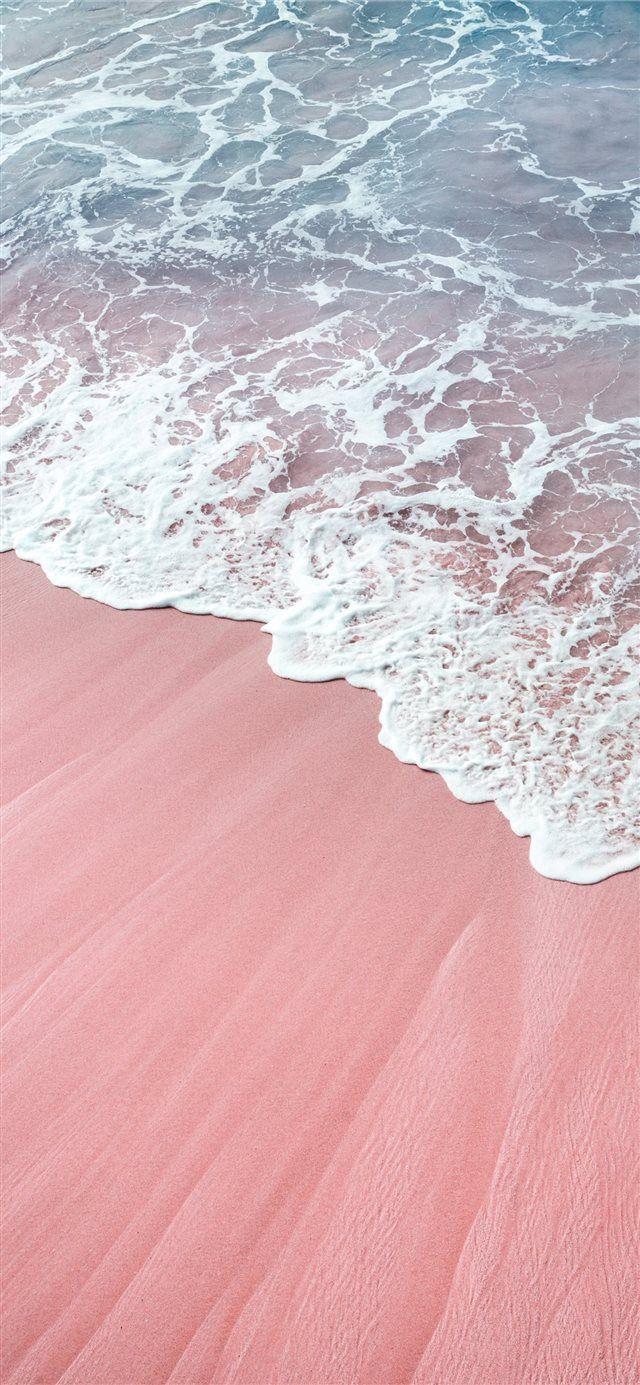 pink wawes iPhone X wallpaper #sand #water #deep #Bali #Indonesia
