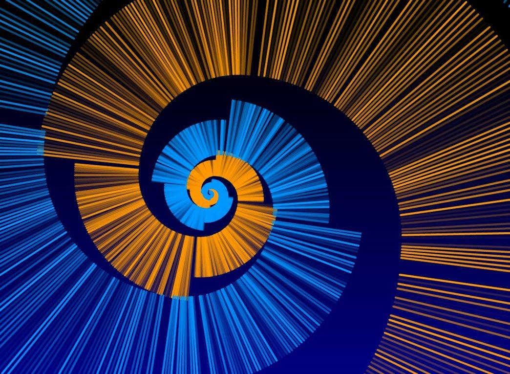 Group of Fibonacci Spiral Wallpaper