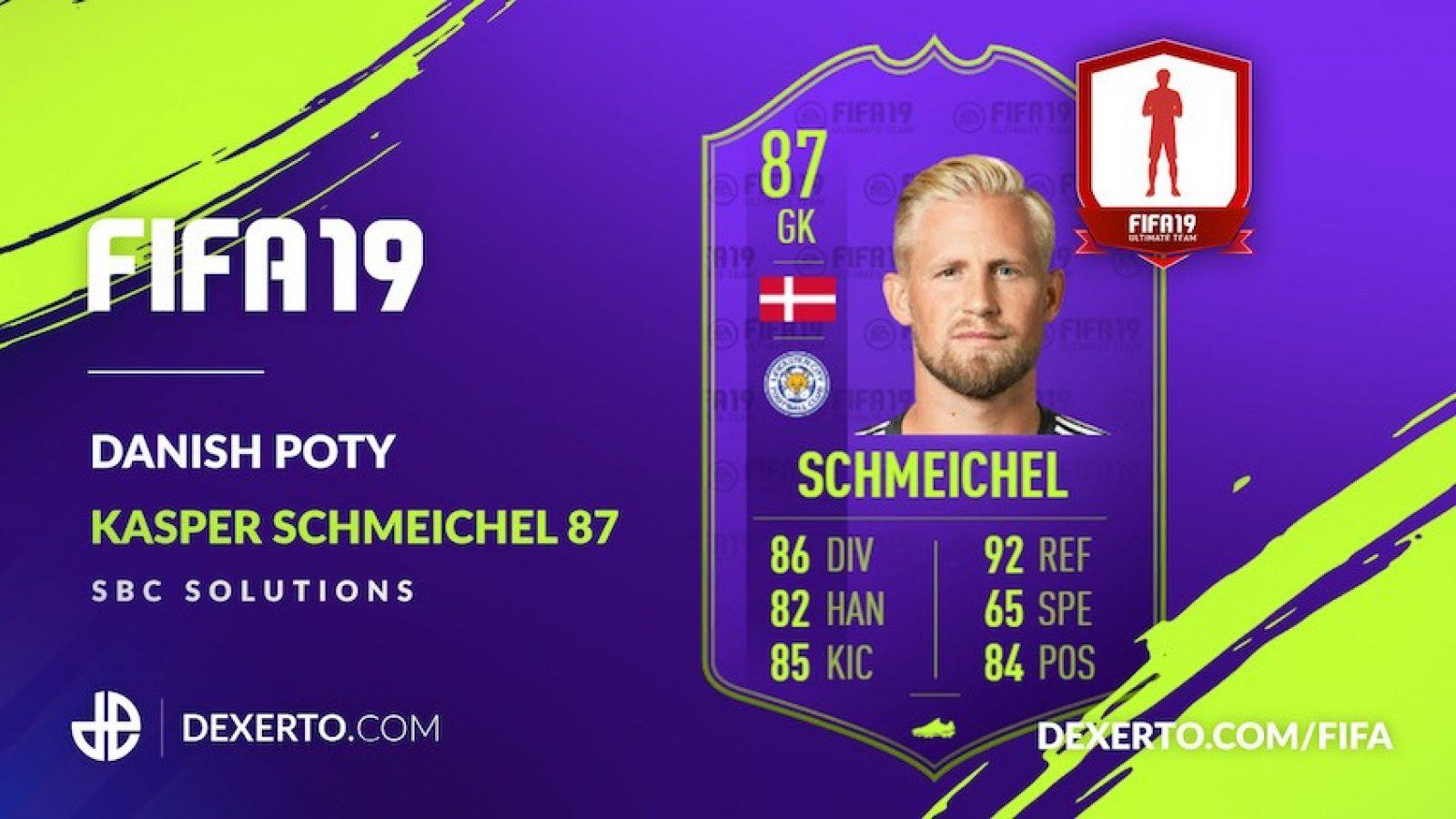 FIFA 19 Danish POTY Kasper Schmeichel 87 SBC Solutions