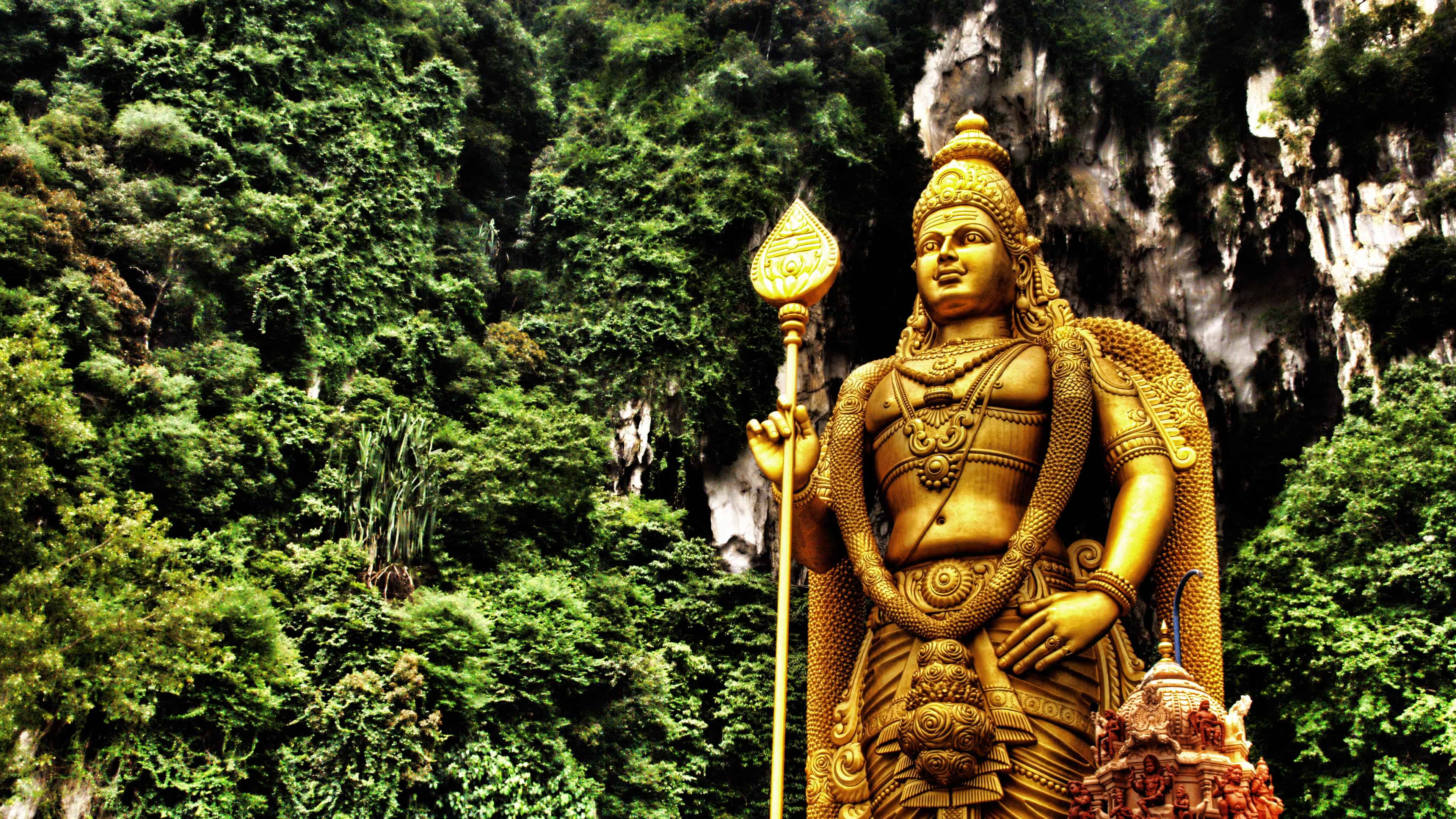 Kartikeya Statue Batu Caves Gombak Malaysia UHD 4K Wallpaper