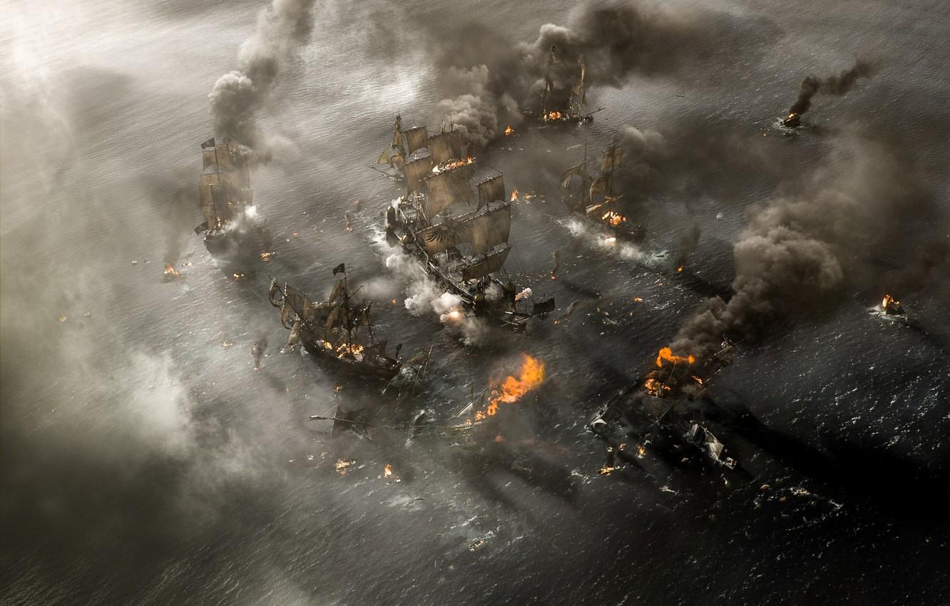 Wallpaper cinema, explosion, fire, flame, chaos, sea, smoke, war
