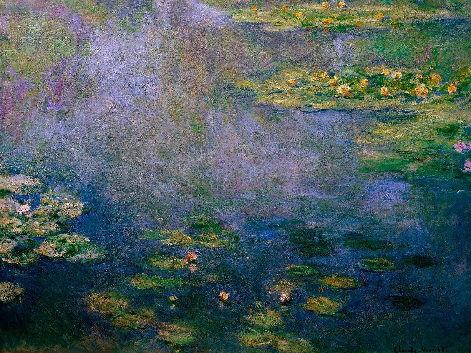 Painting, Claude, Monet, Water, Lilies, Full, Screen, HD