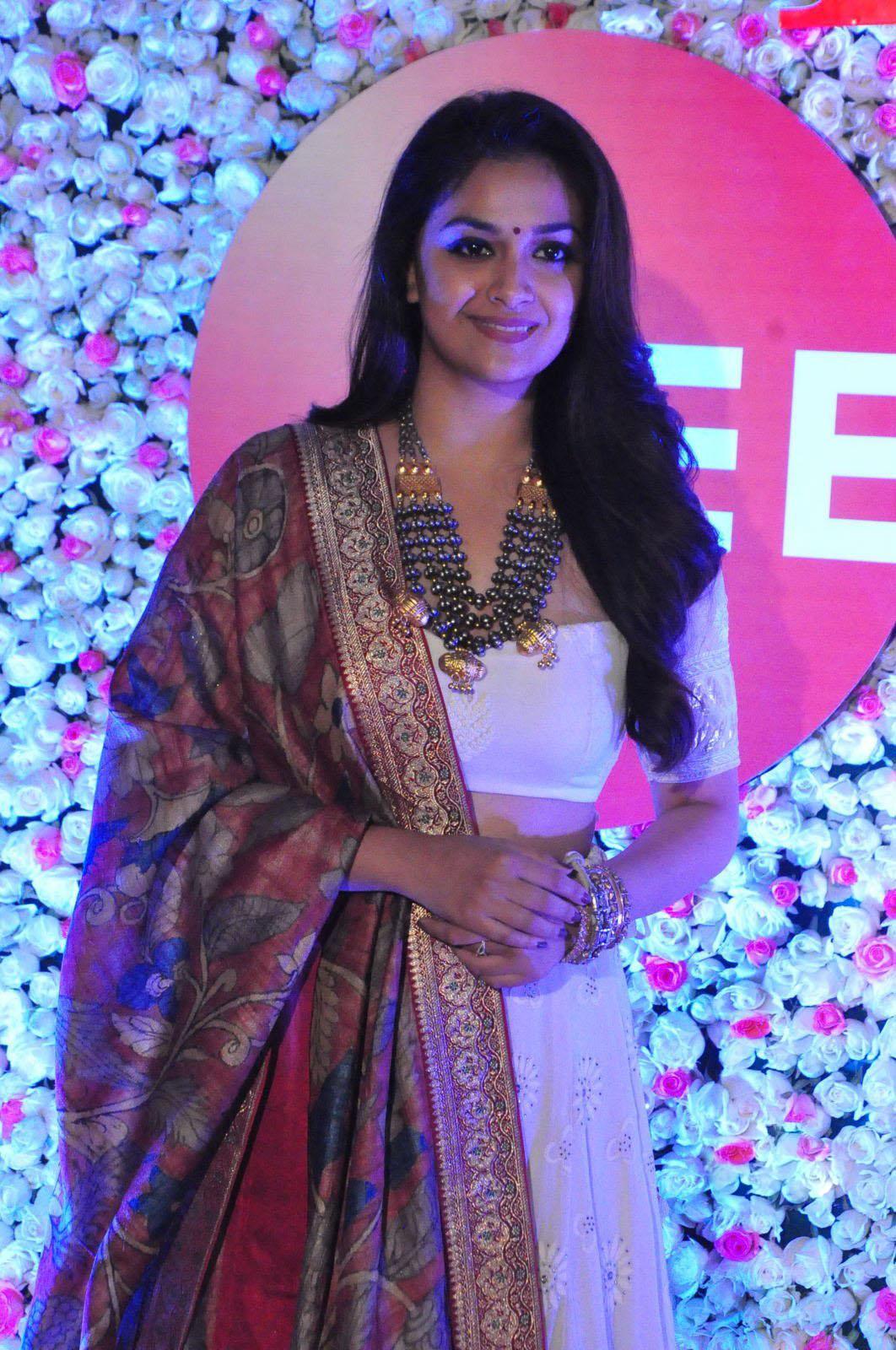Actress Keerthi Suresh Stills At Zee Cine Awards 2018. Latest