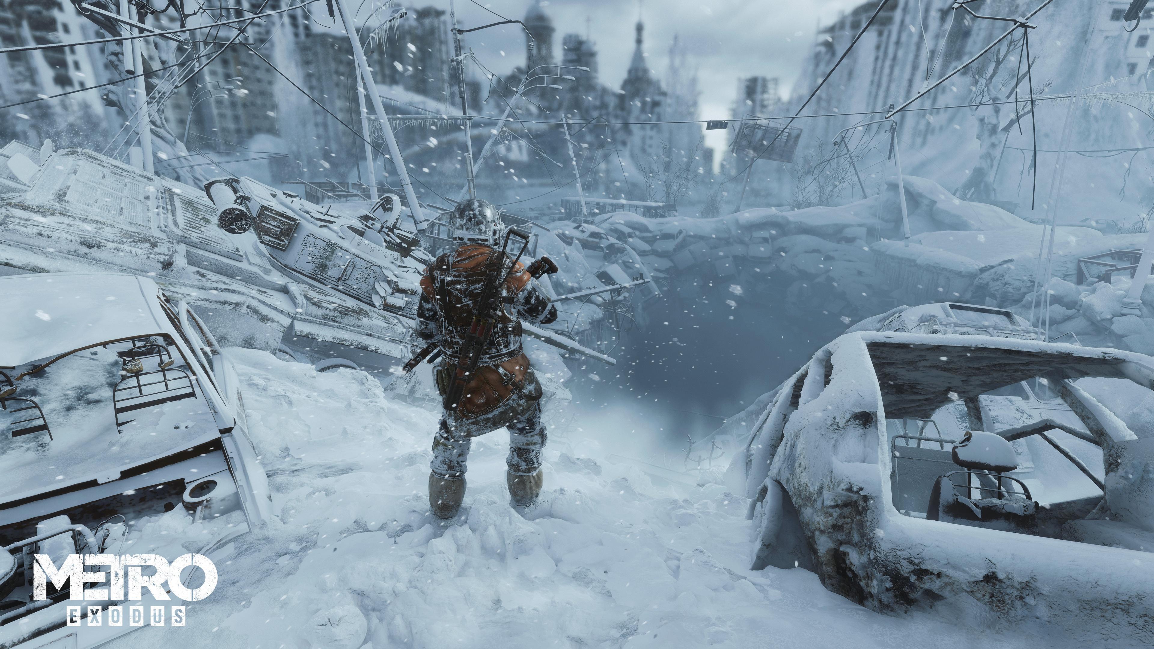 Wallpaper of Metro Exodus, Video Game, Poster, Snow, Winter