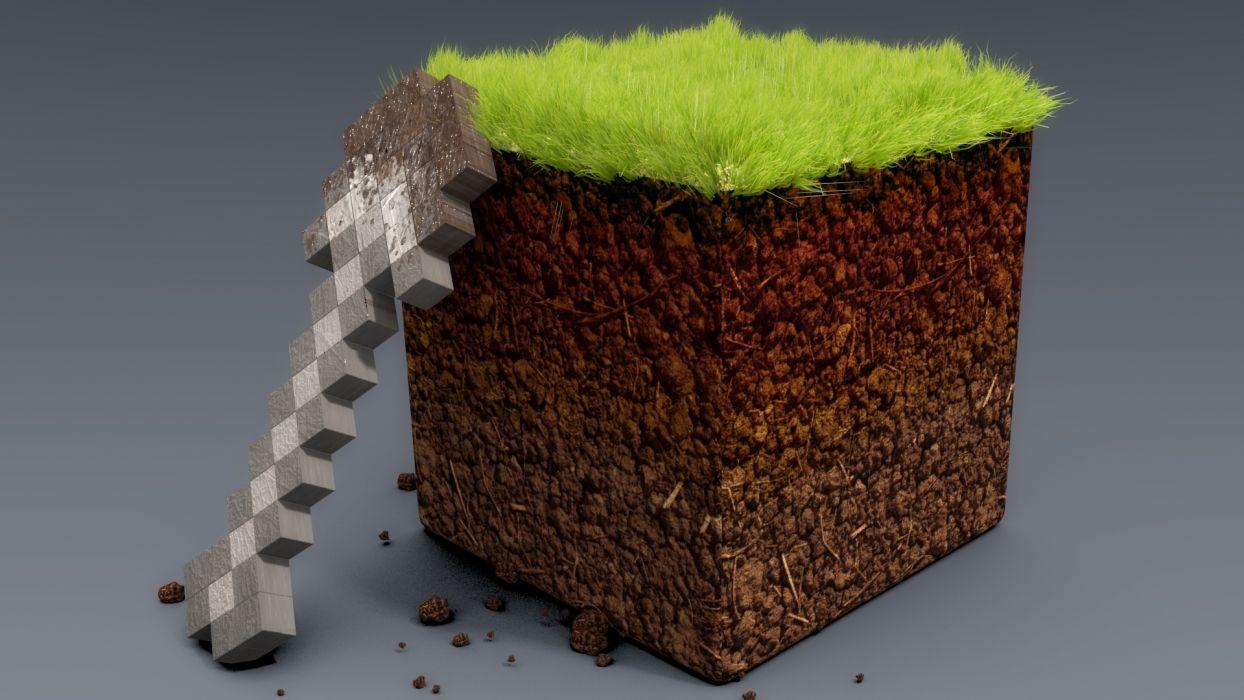 Video games Minecraft realistic shovel wallpaperx1080
