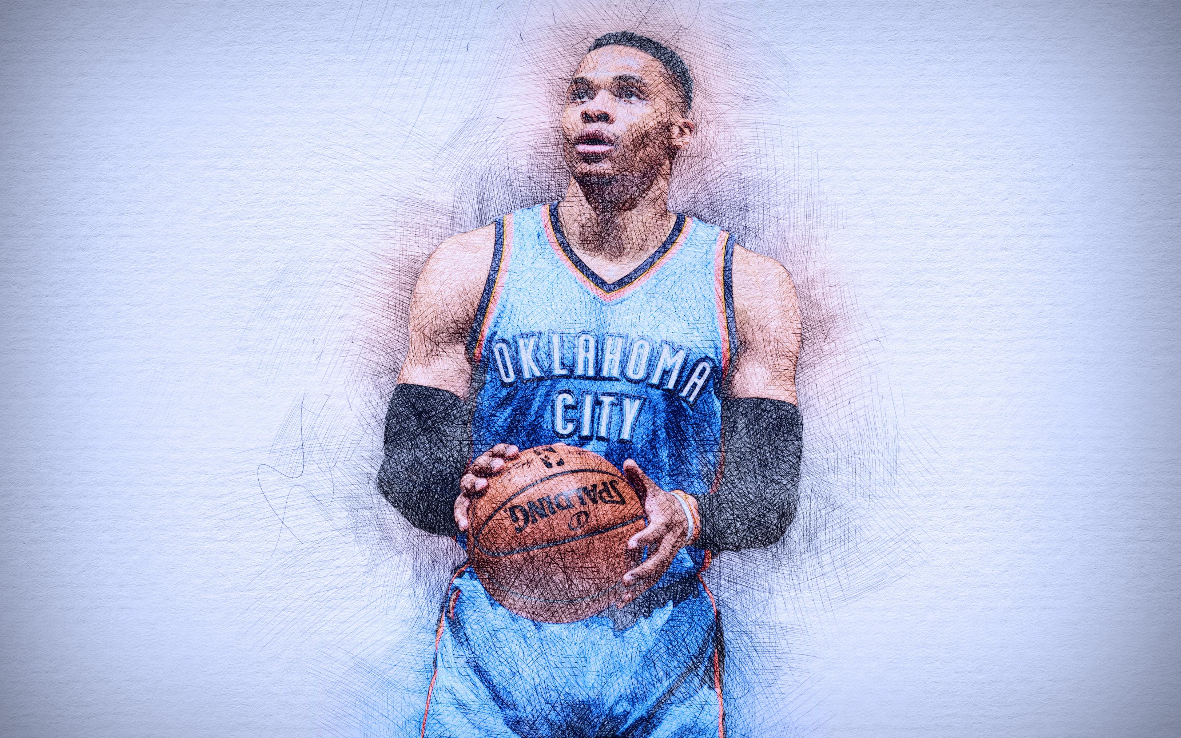 Wallpaper of NBA, Oklahoma City Thunder, Russell Westbrook