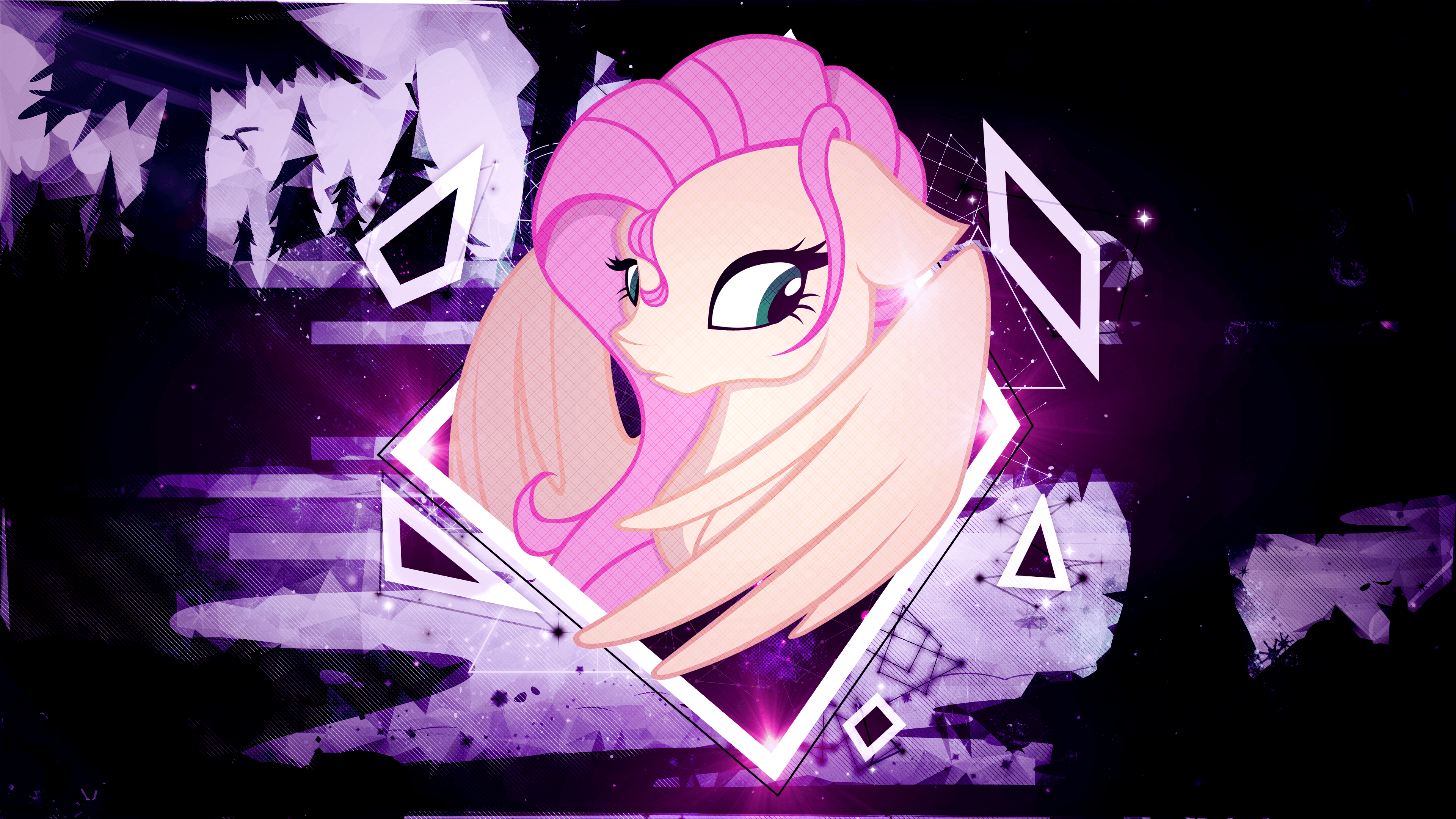 FlutterShy wallpaper v2 by BonesWolbach and skrayp. My Little Pony